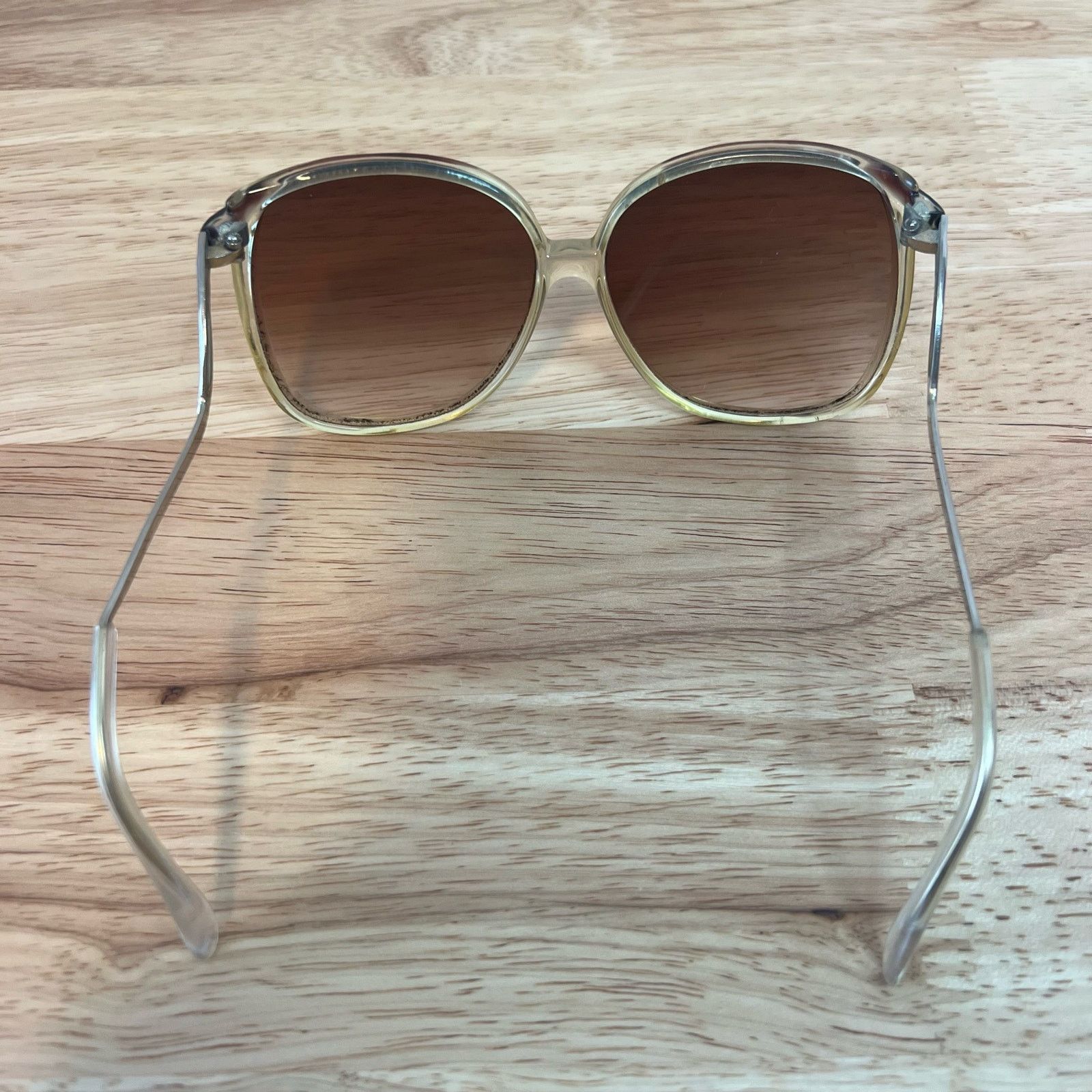 Other Vintage ROC Taiwan Clear Brown Metal Circle Retro Sunglasses Size ONE SIZE - 7 Thumbnail