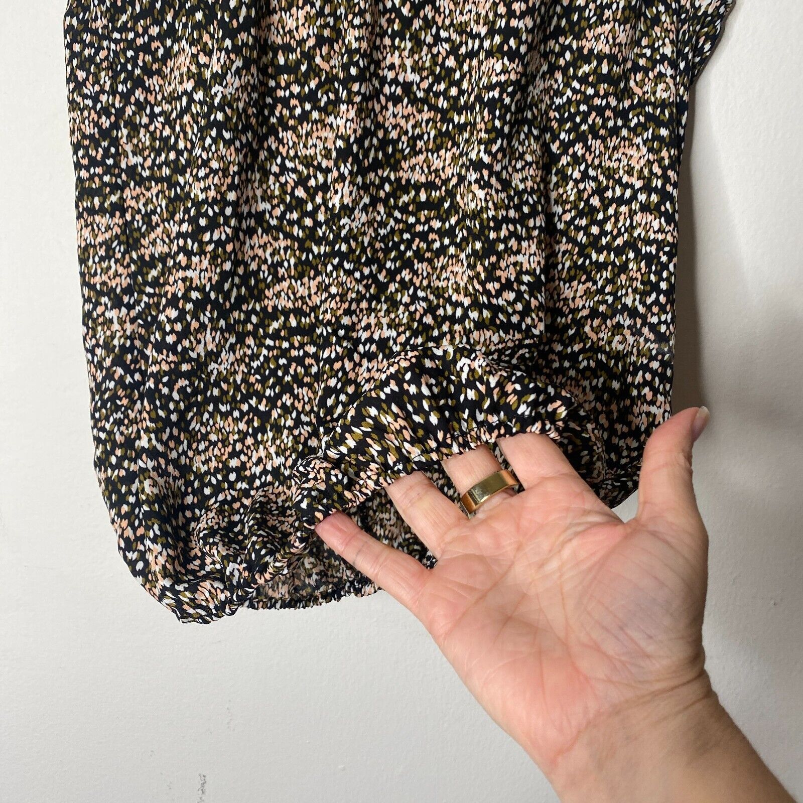 Other Allison Joy Black Multi Print Halter Sleeveless Tank Blouse Size XS / US 0-2 / IT 36-38 - 4 Thumbnail