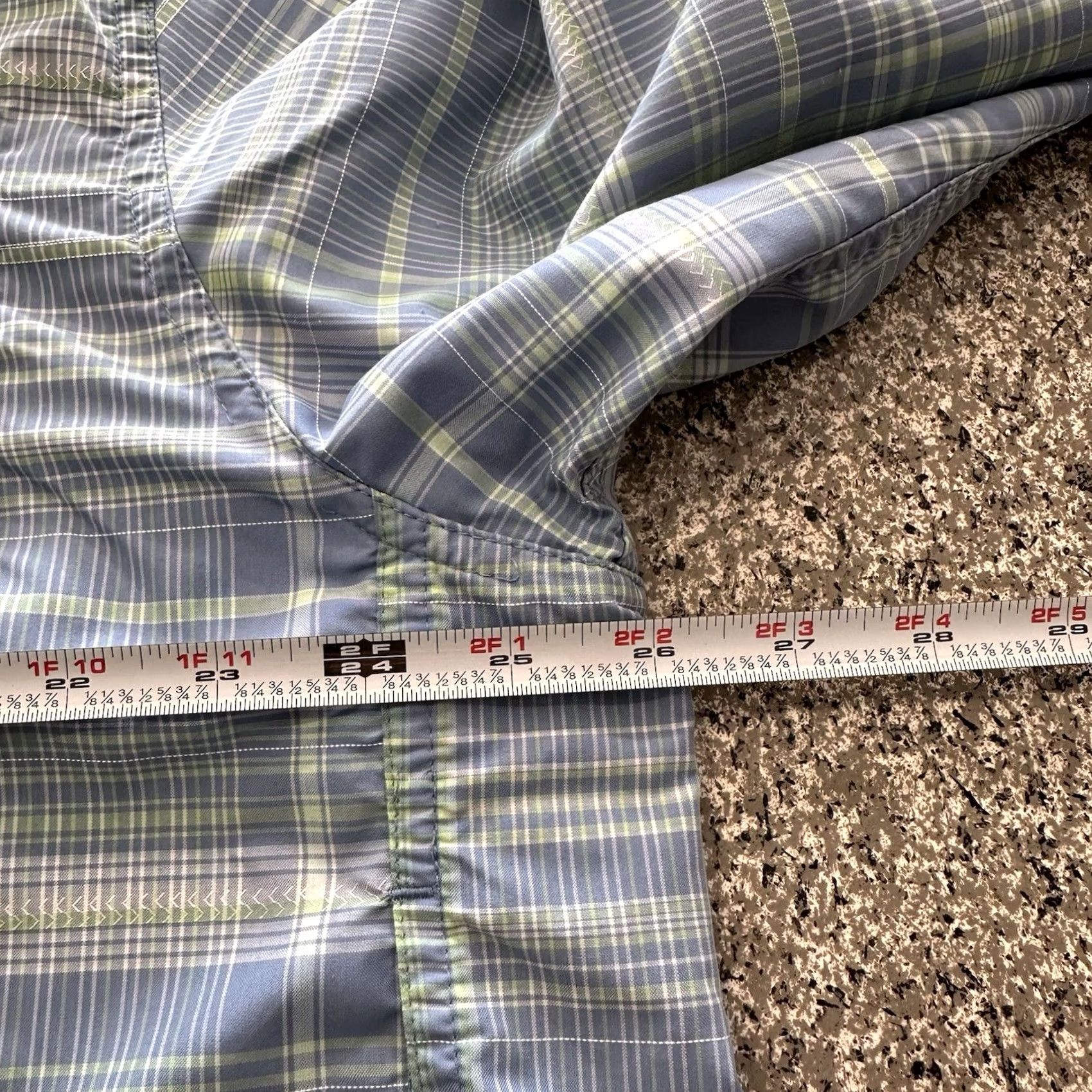 ExOfficio Exofficio Shirt Mens XL Blue Plaid Long Sleeve Button-Up Size US XL / EU 56 / 4 - 4 Thumbnail