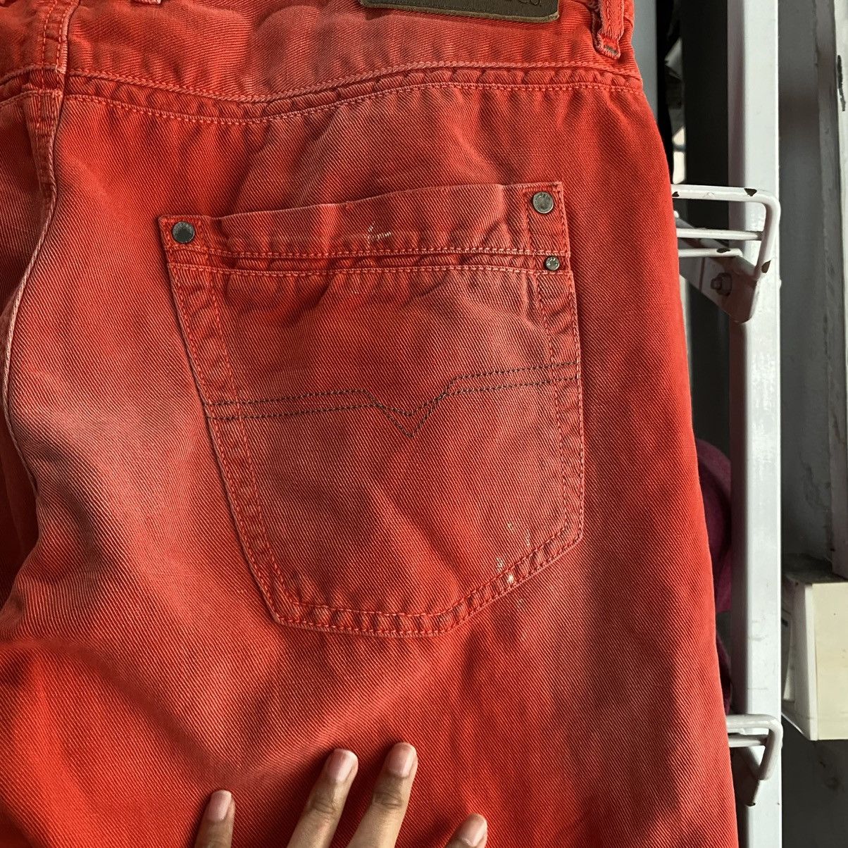 Diesel Diesel Krayver Vintage Red Distressed Jeans Size US 34 / EU 50 - 16 Thumbnail