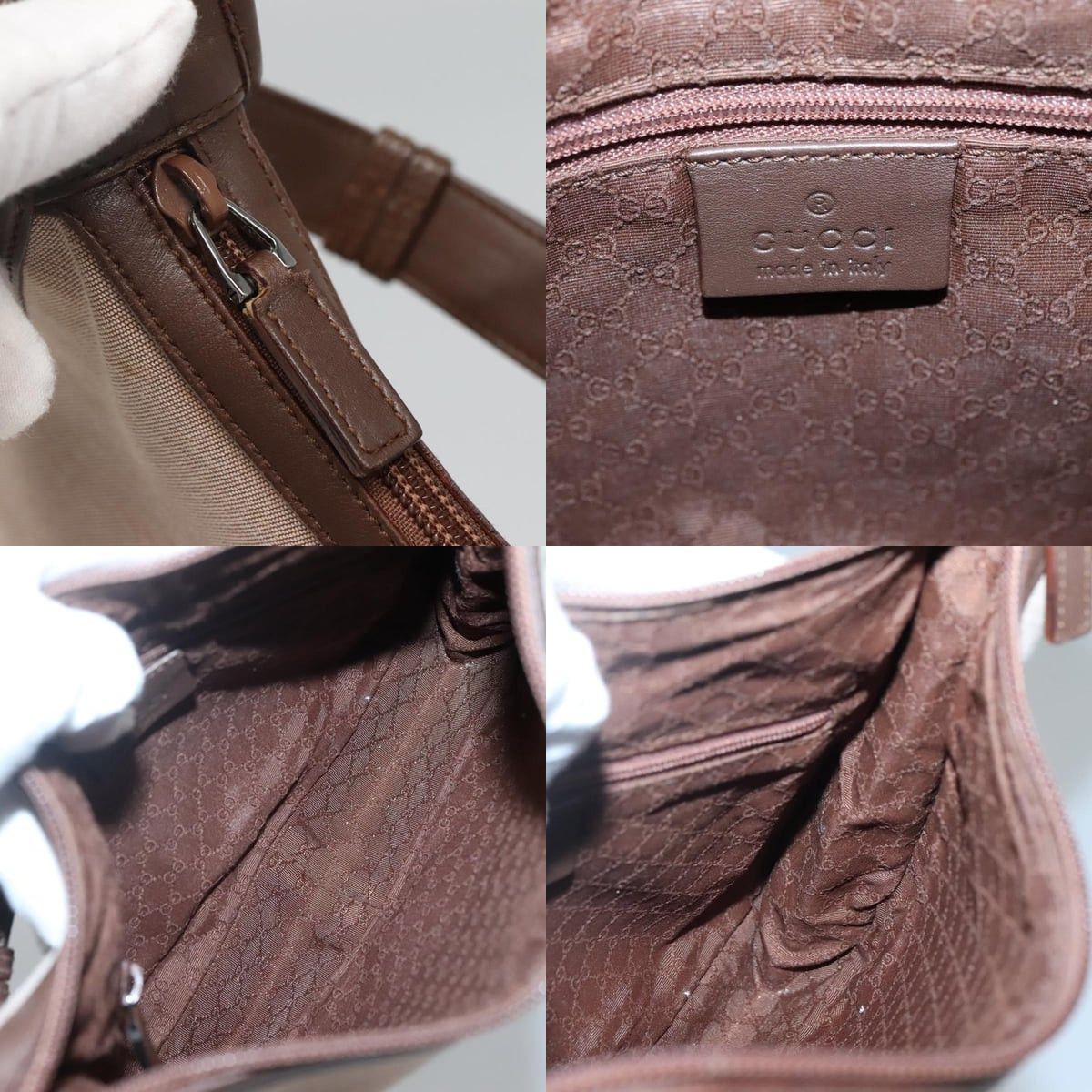 Gucci GUCCI Shoulder Bag Canvas Beige Silver 001 001 Size ONE SIZE - 11 Thumbnail