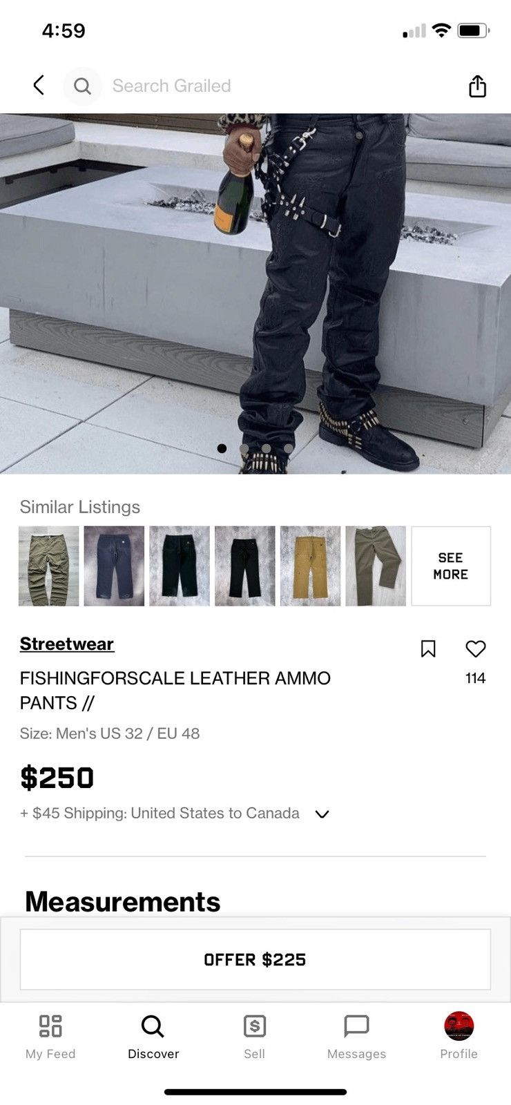 Designer Fishingforscale LeatherPants Size US 34 / EU 50 - 1 Thumbnail
