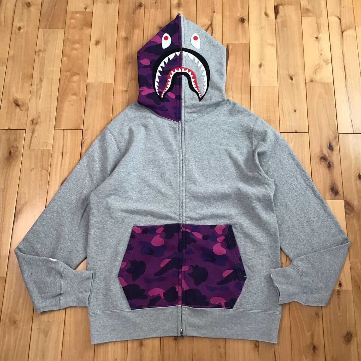 Bape 🔥2XL🔥 BAPE Purple camo Shark full zip Hoodie a bathing ape Size US XXL / EU 58 / 5 - 1 Thumbnail