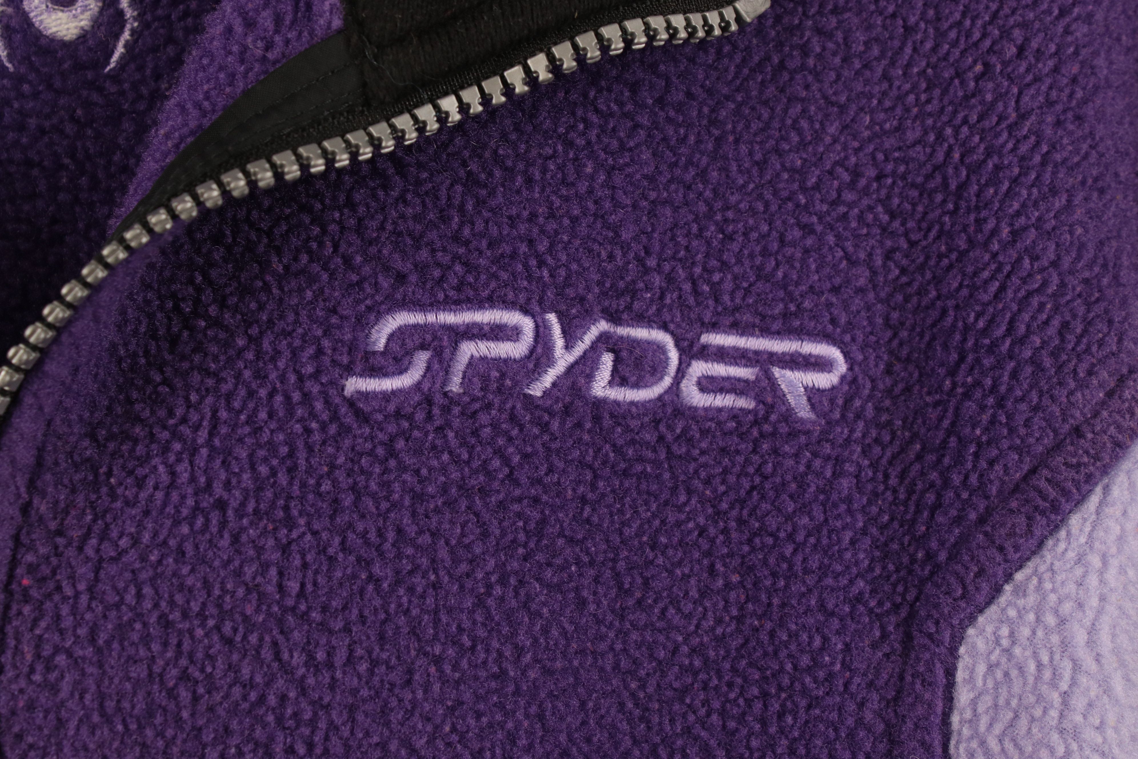 Spyder Vintage 90s Y2K Spyder Block Skiing Fleece Jacket Purple Size XL / US 12-14 / IT 48-50 - 4 Thumbnail