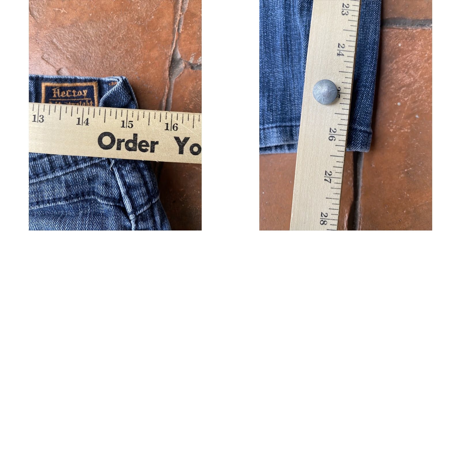 Vintage Rock Revival Jeans Distress Straight Denim 30/26.5 Blue Men’s 30 Rock Revival Hector Alt Straight Dark Denim Jeans 90s Biker Pockets Mens Size US 30 / EU 46 - 8 Thumbnail