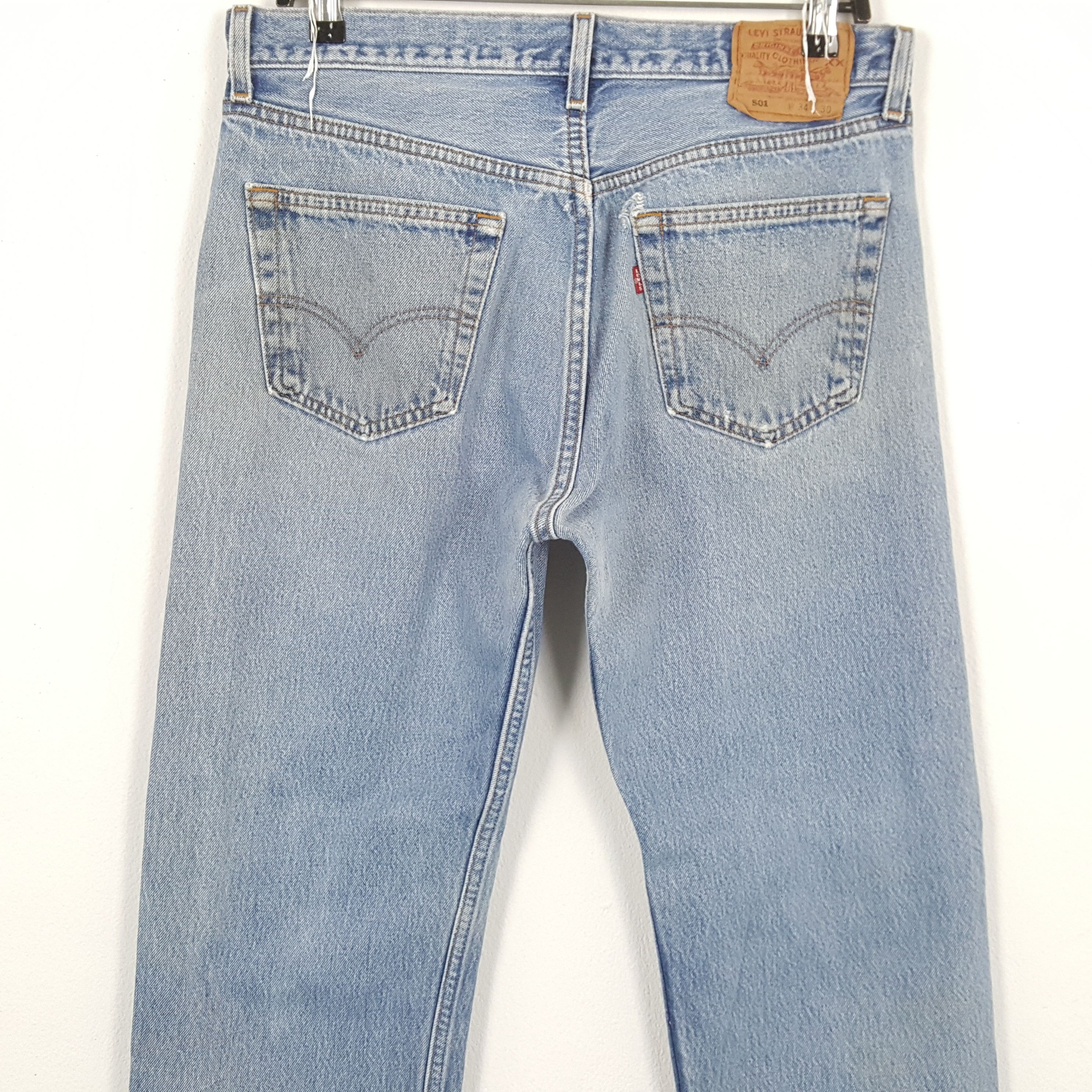 Levi's × Vintage LEVIS Distressed Jeans Daily Streetwear Style Size US 33 - 5 Thumbnail
