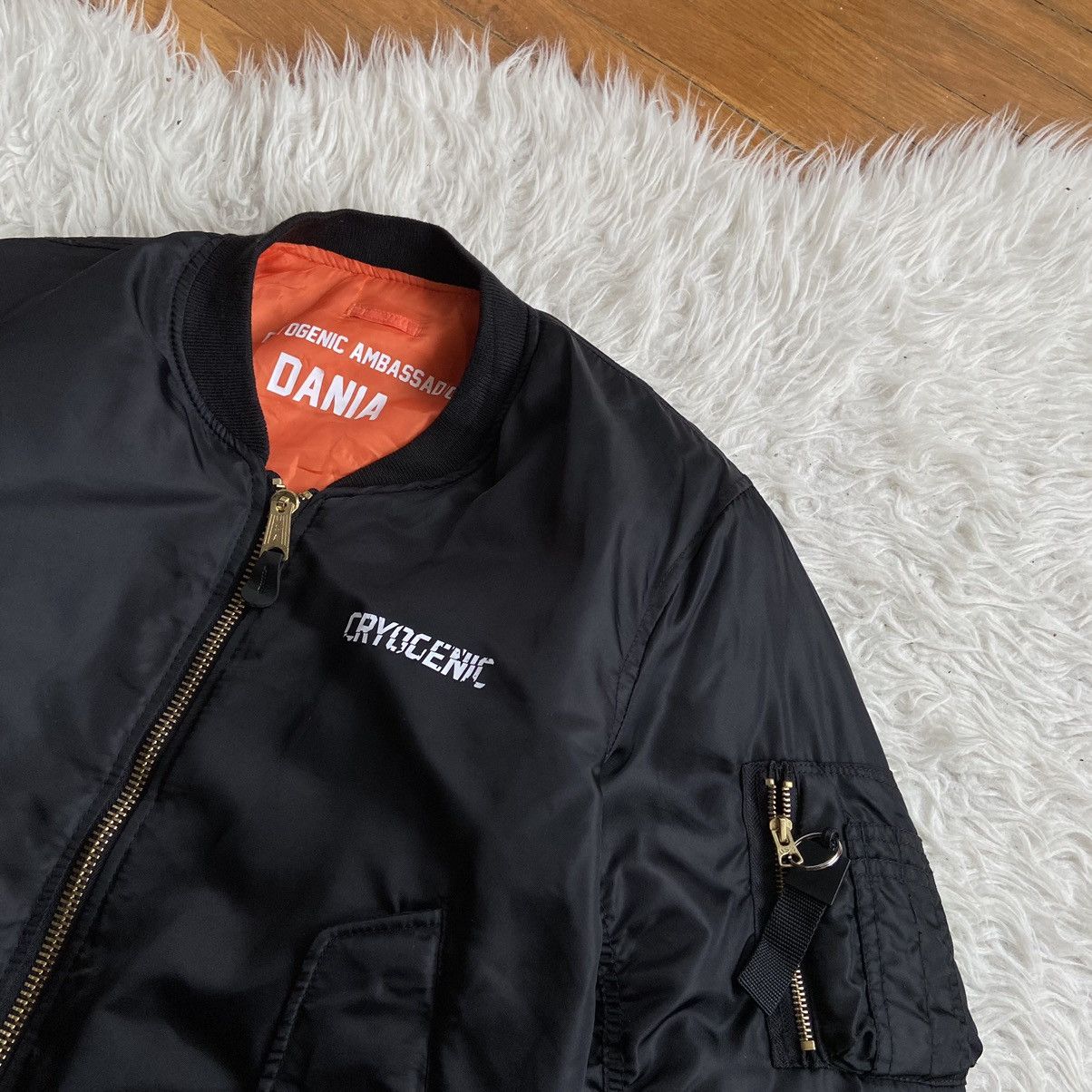 Japanese Brand × Vintage 📌 Crazy MA-1 Vintage Cryogenic Big Print Bomber Jacket Size US S / EU 44-46 / 1 - 4 Thumbnail