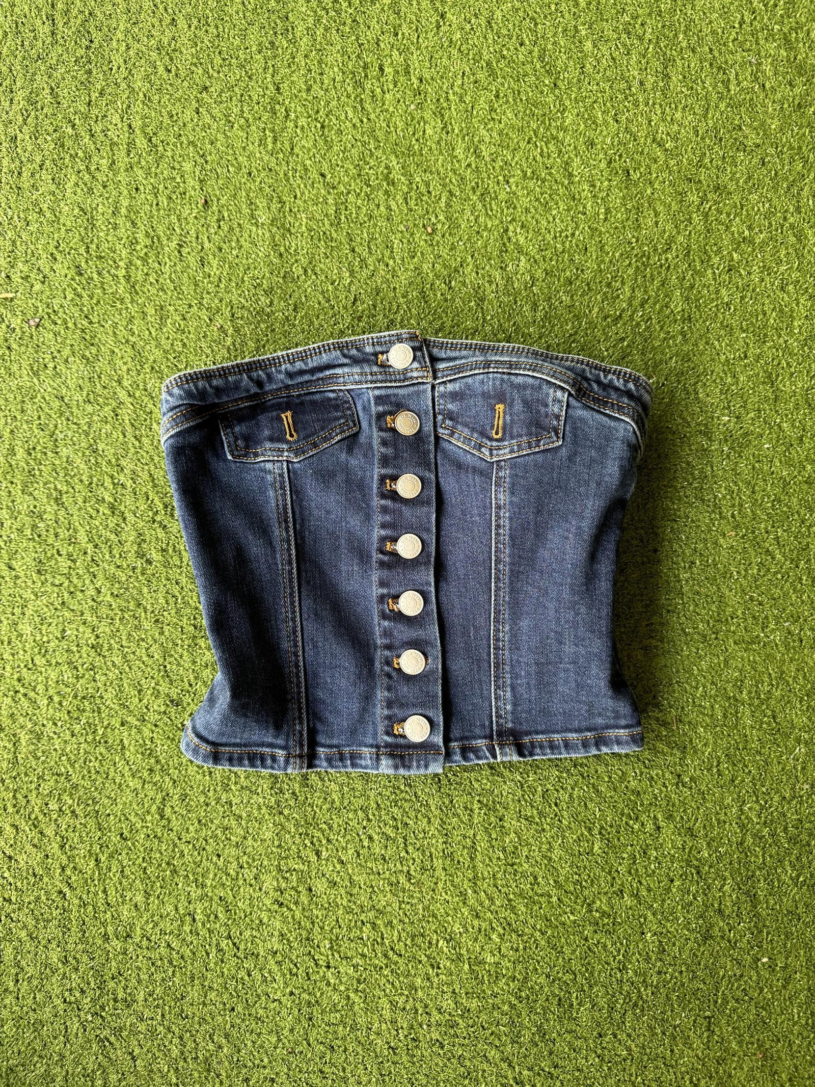 Designer Glassons Denim Tube Top Size ONE SIZE - 1 Thumbnail