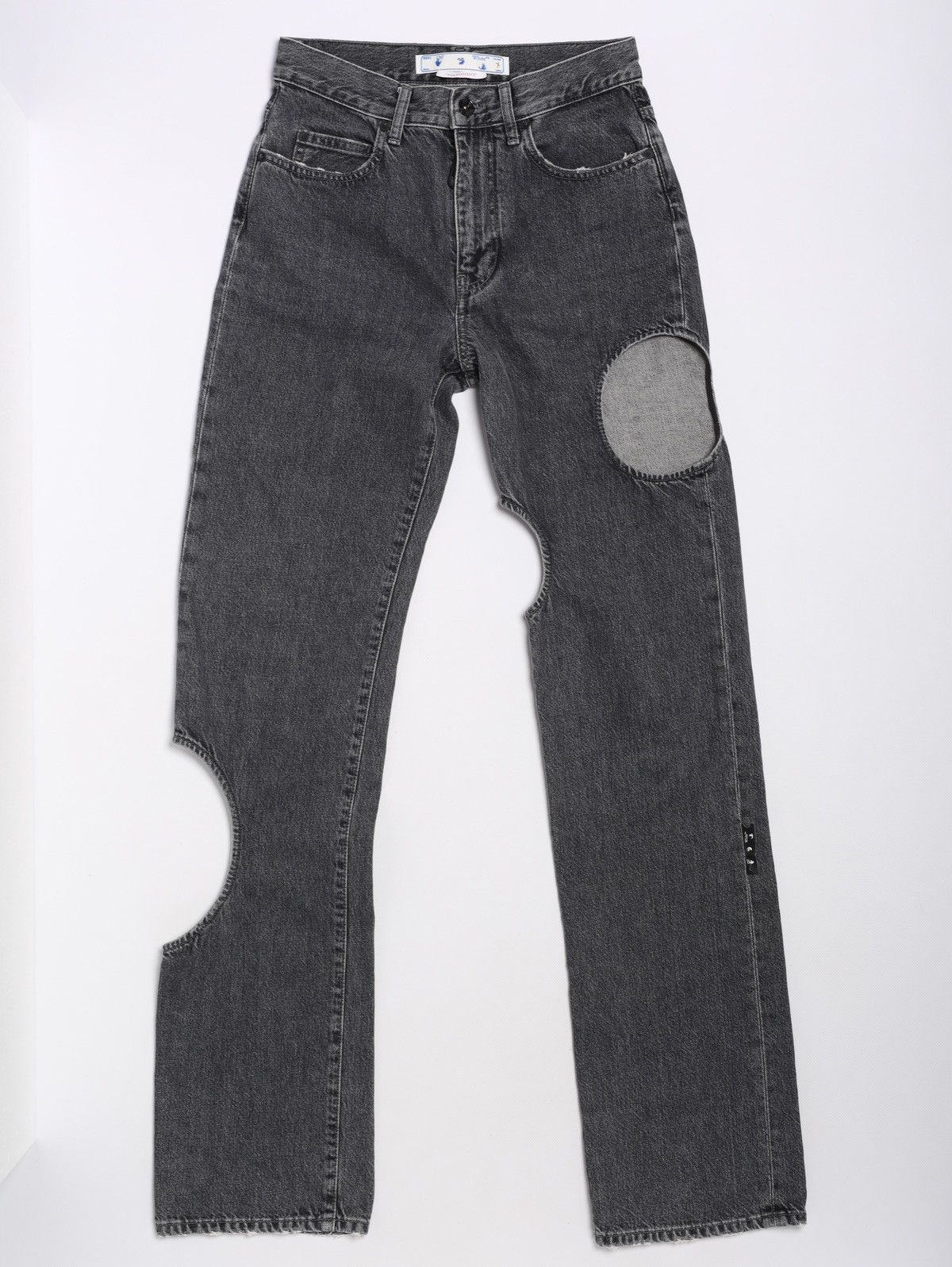 Off-White Off-White Permanent Meteor Jeans Hole Pants Grey Size 27" / US 4 / IT 40 - 4 Thumbnail