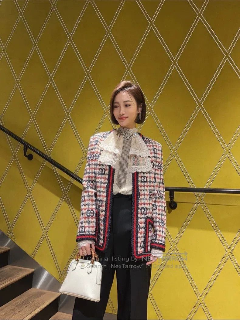 Gucci Gucci Classic old-fashioned full-print tweed coat Size S / US 4 / IT 40 - 3 Thumbnail