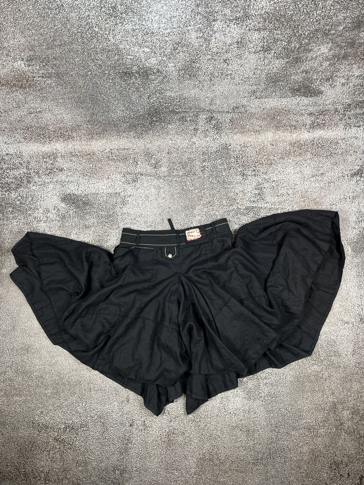Marithe + Francois Girbaud Marithe Francois Girbaud Oversized batman linen skirt y2k Size 30" / US 8 / IT 44 - 1 Thumbnail