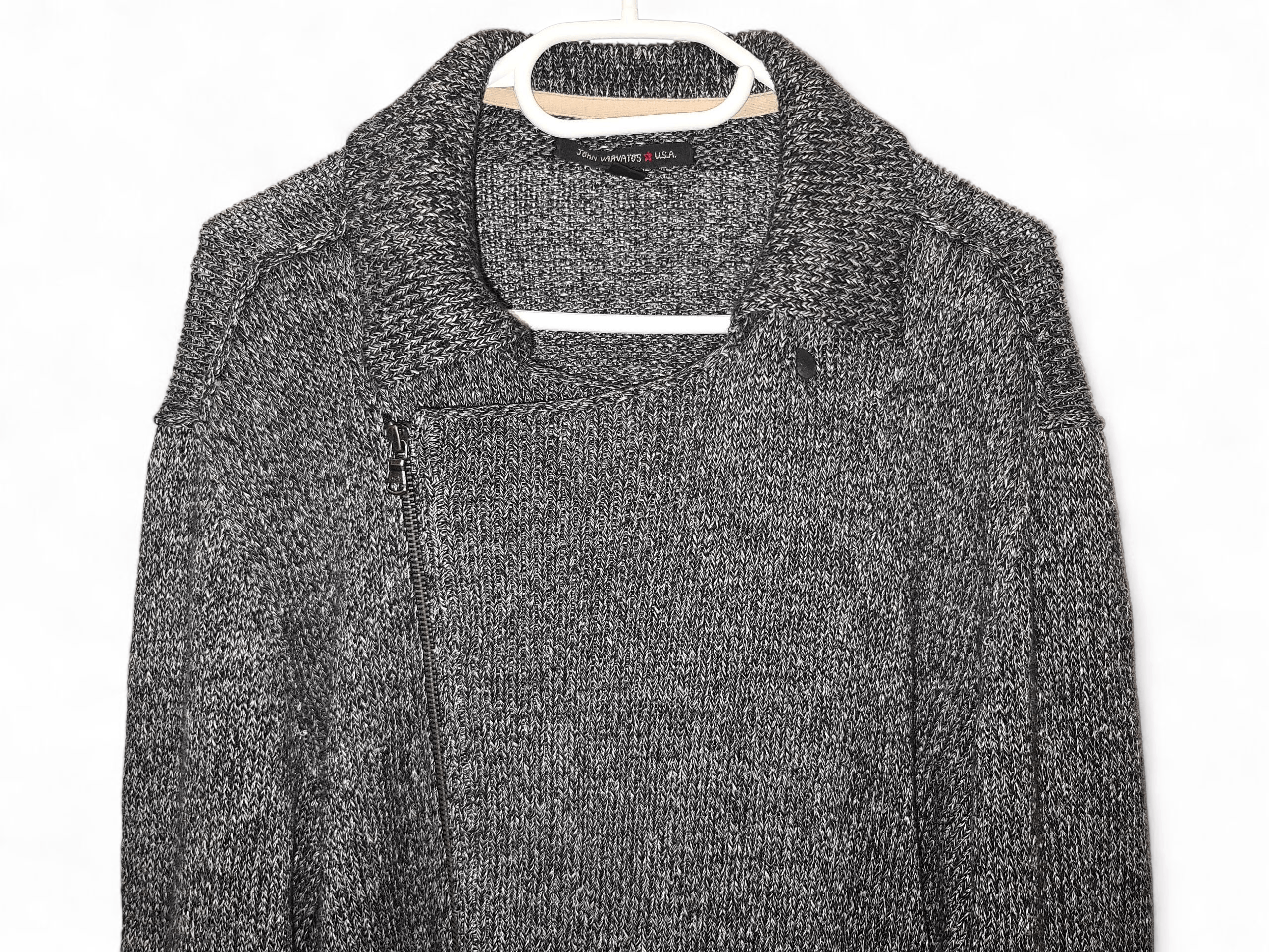 John Varvatos John Varvatos Linen Biker Moto USA Asymmetrical Zipper Hoodi Size US L / EU 52-54 / 3 - 6 Thumbnail