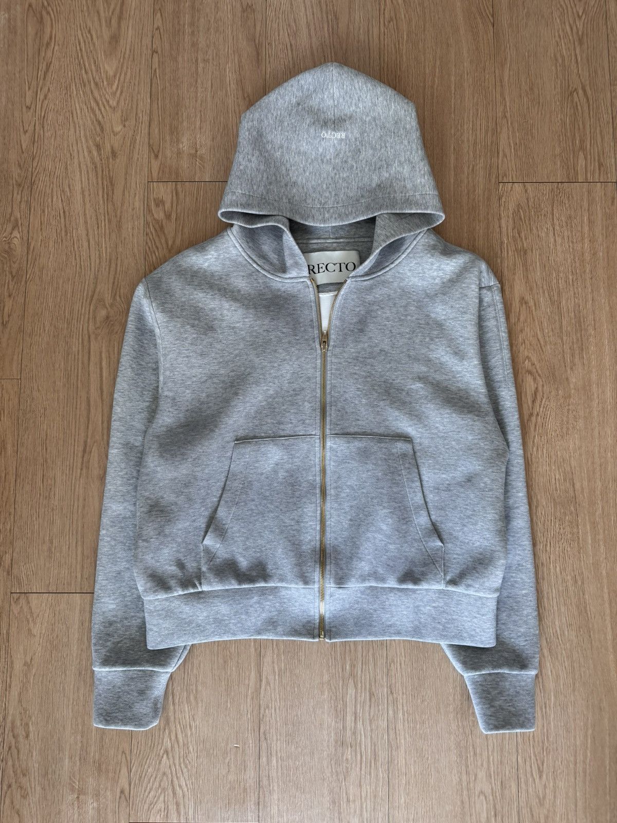 RECTO RECTO Logo Detail Zip Hoodie Grey Size L Size US L / EU 52-54 / 3 - 7 Thumbnail