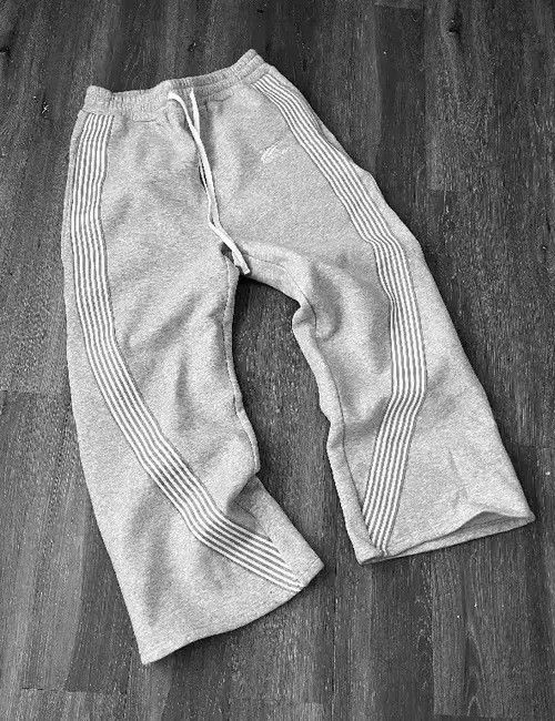 VIBE Hip Hop Elastic Waist Stripes Embroidery Baggy Sweatpants Size US 34 / EU 50 - 4 Thumbnail