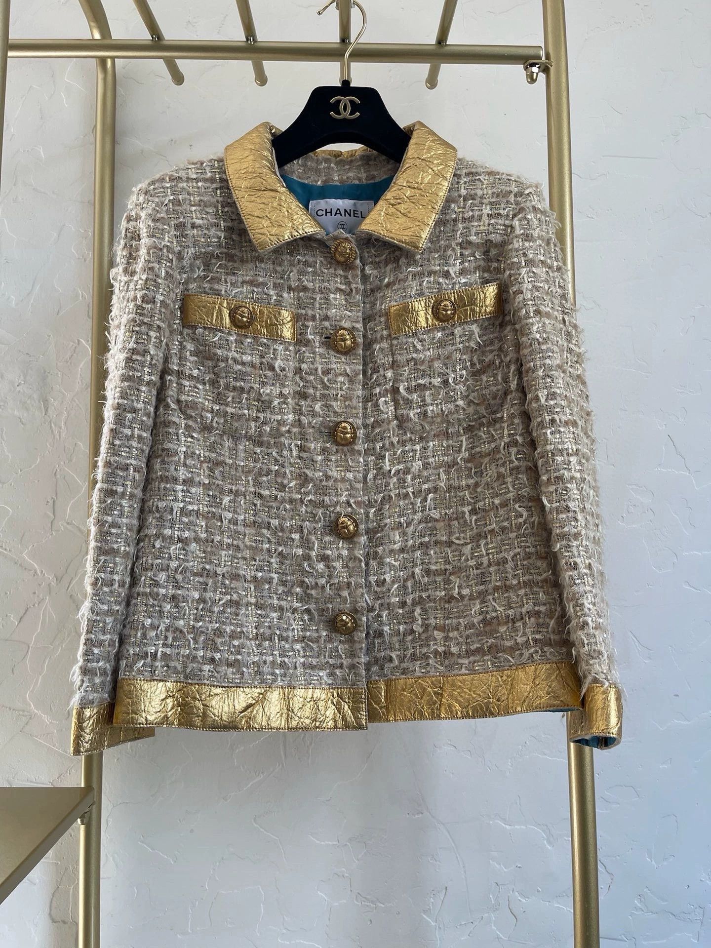 Chanel Egyptian Series Gold Tweed Jacket - dmc