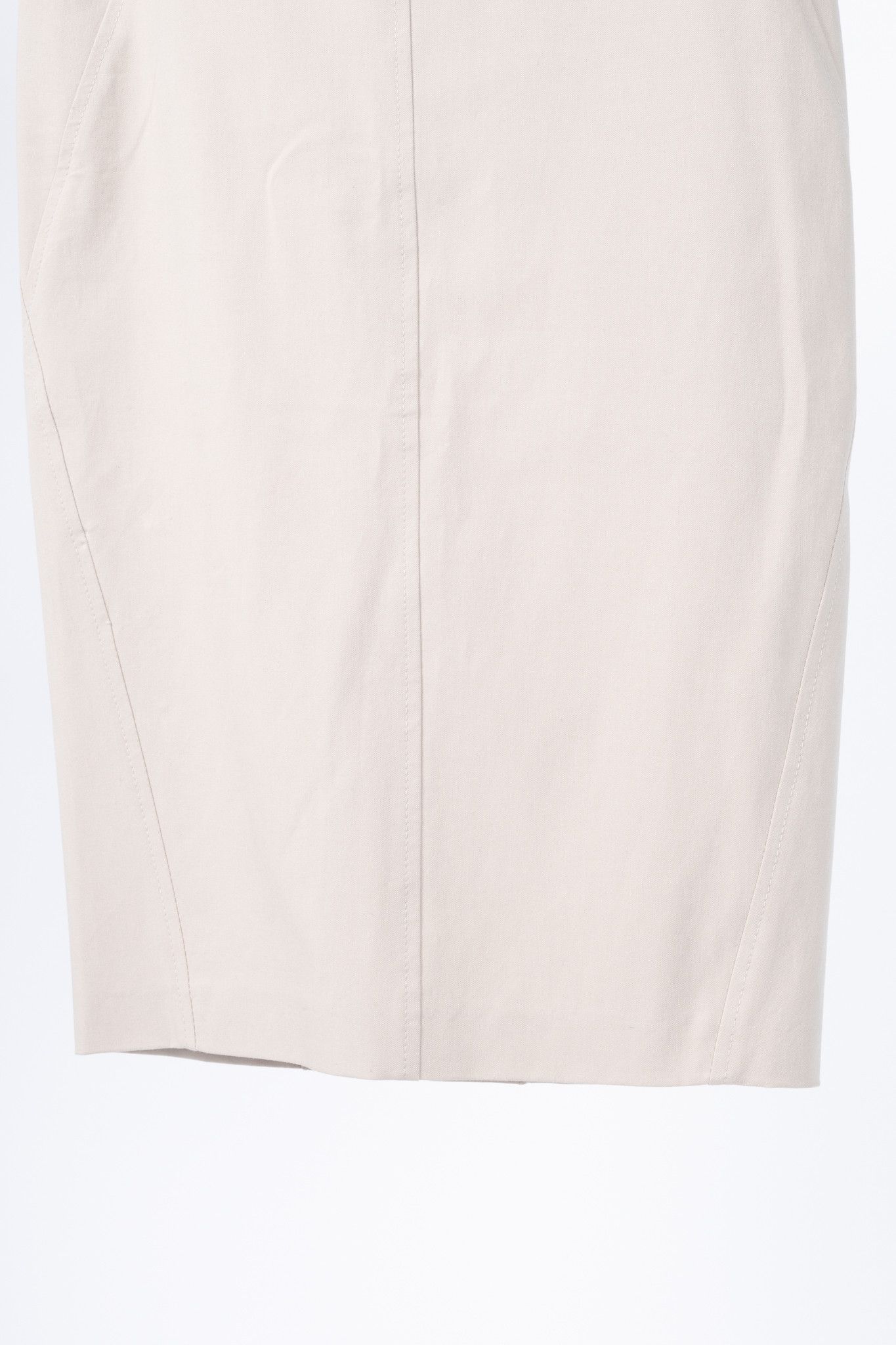 Brunello Cucinelli Brunello Cucinelli Beige Cotton Pencil Skirt Size 27" / US 4 / IT 40 - 5 Thumbnail