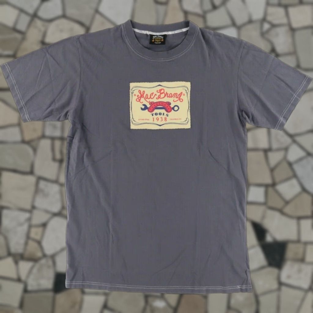 Vintage Mac Tools Patch Solid T-Shirt Gray Men M Shirt Size US M / EU 48-50 / 2 - 1 Thumbnail