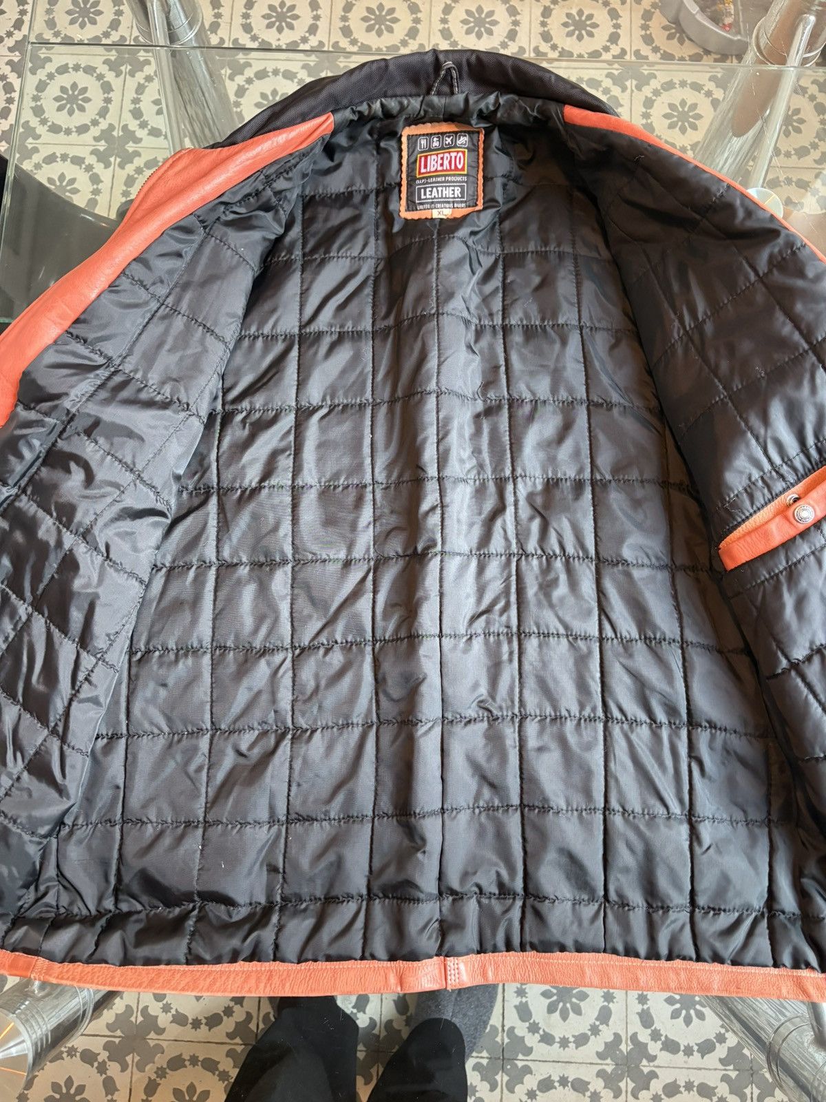 Libero Liberto Orange Leather Jacket Size US XL / EU 56 / 4 - 9 Thumbnail