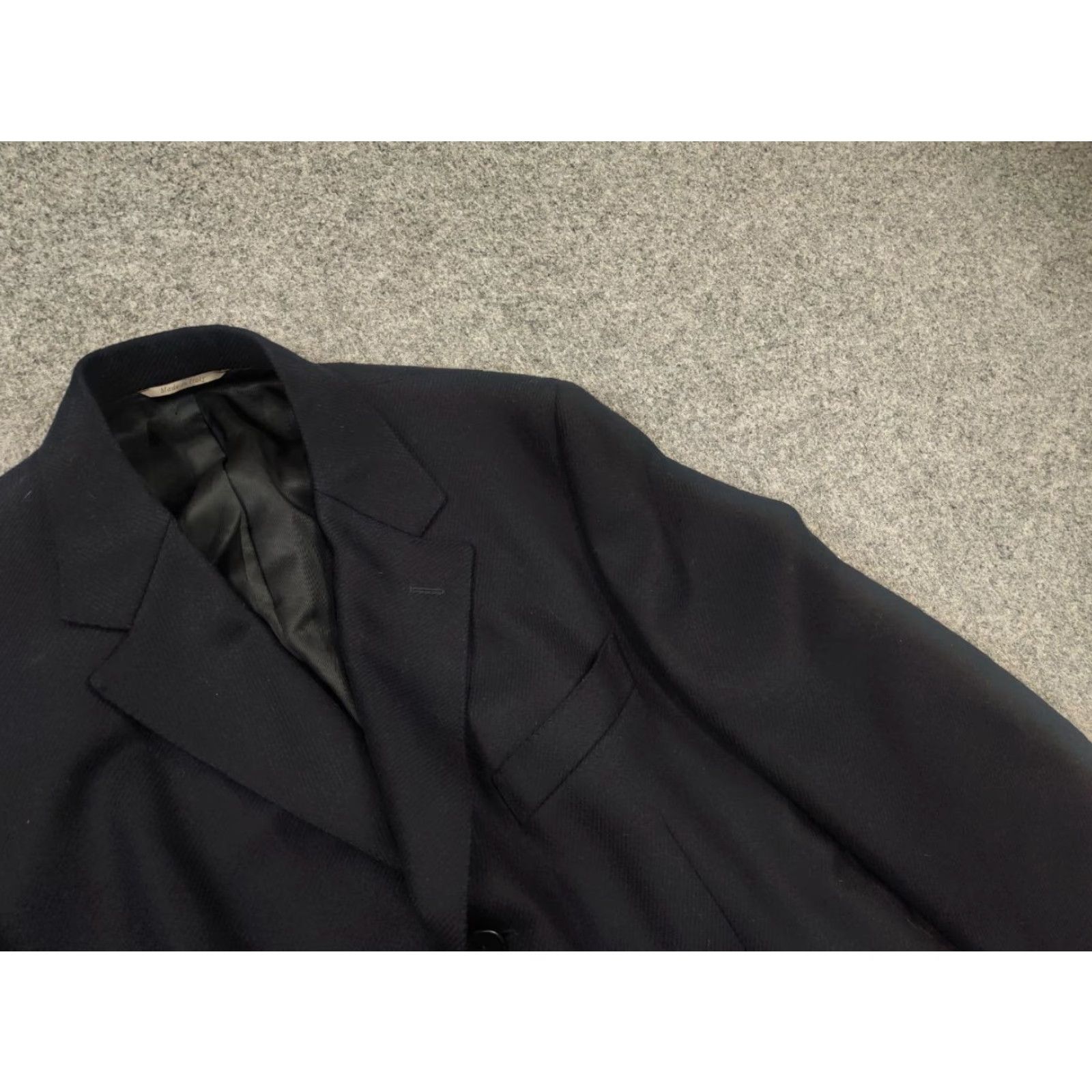 Canali Canali Italy Design 57110 Navy Wool Overcoat Mens XL Blue Wool Jacket Three Buttons Size US XL / EU 56 / 4 - 5 Thumbnail