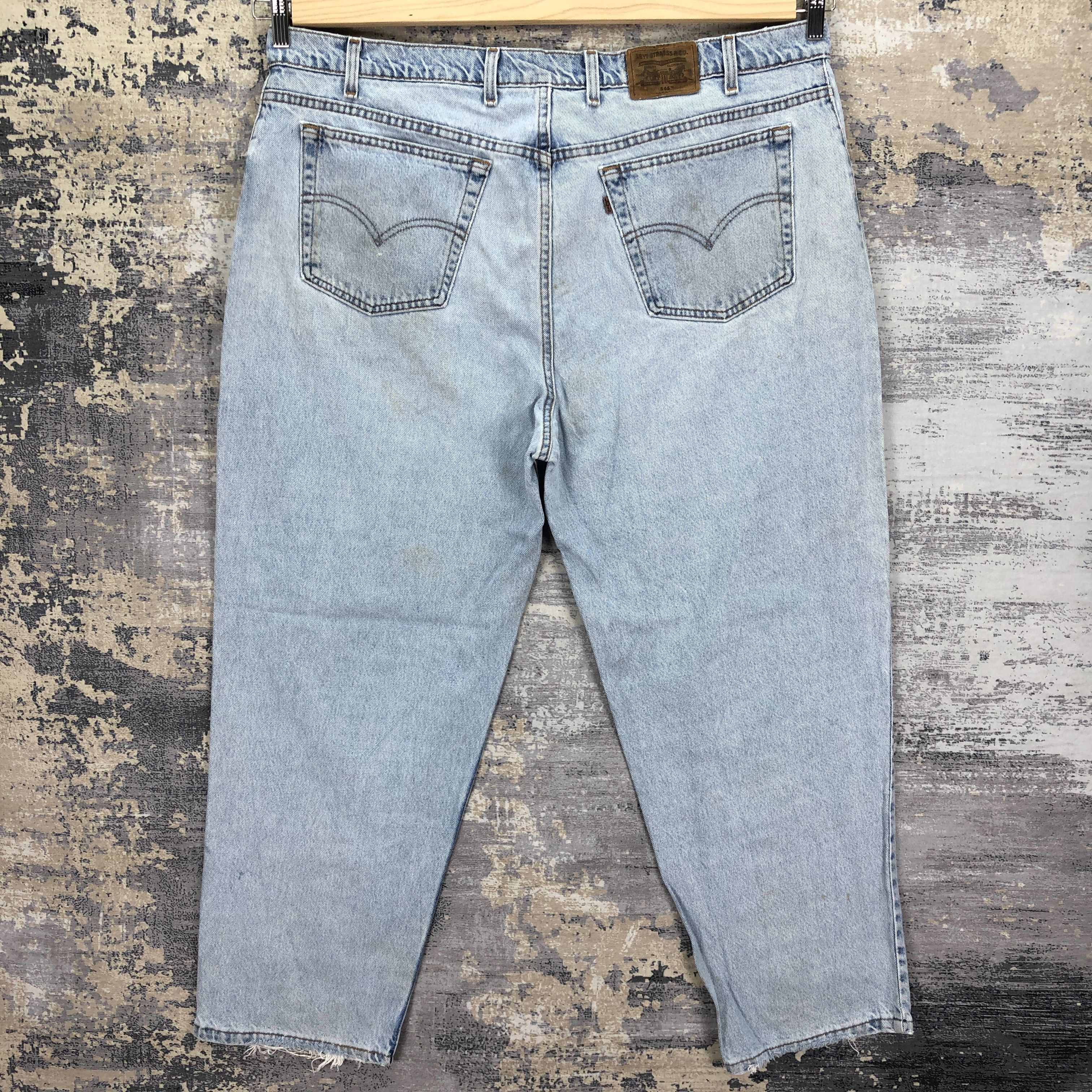 Levi's × Vintage 90s Levis 545 Light Wash Denim Orange Tab Levi's Faded Jeans Size US 42 / EU 58 - 2 Thumbnail