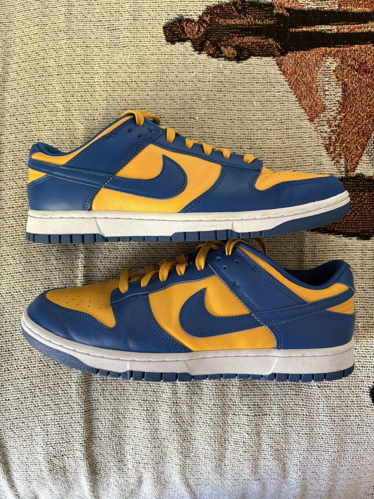 Nike Nike Dunk Low Blue Jay & University Gold (UCLA)(No Box) Size US 11 / EU 44 - 1 Thumbnail
