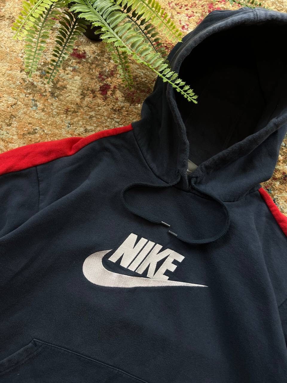 Nike × Vintage 🫐 NIKE RETRO HOODIE BIG SWOOSH CENTRAL LOGO Y2K 90’s Size US S / EU 44-46 / 1 - 3 Thumbnail