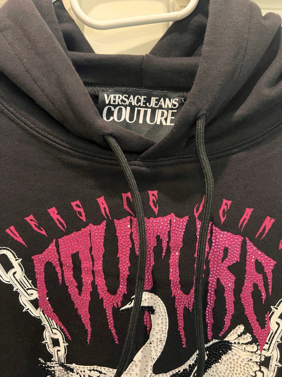 Versace Jeans Couture Versace Jeans Couture Oversized Hoodie with Rhinestones. Size M / US 6-8 / IT 42-44 - 2 Thumbnail