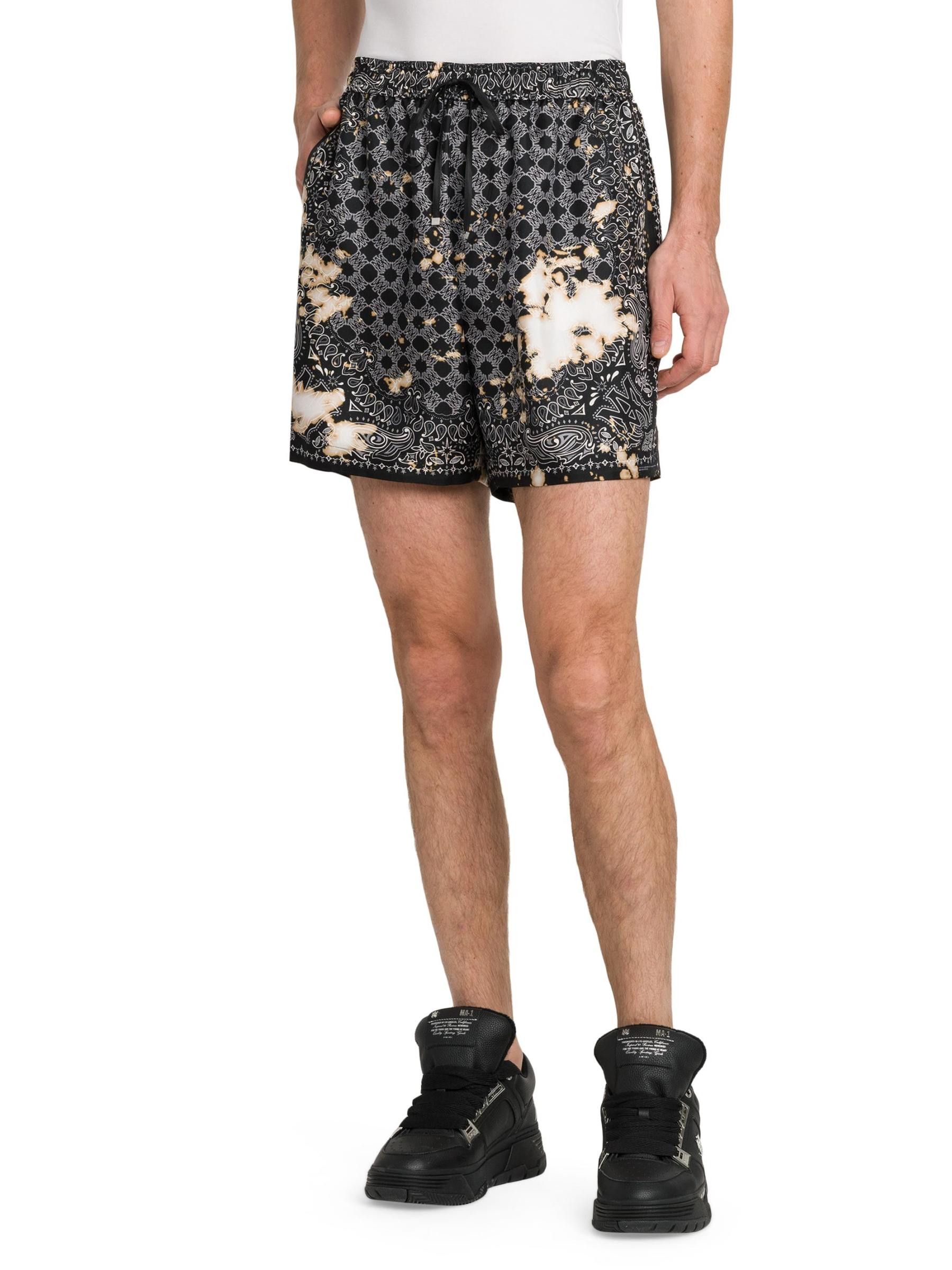 Amiri os11x1225 Bleach Bandana Silk Drawstring Shorts Multicolor Size US 30 / EU 46 - 3 Thumbnail