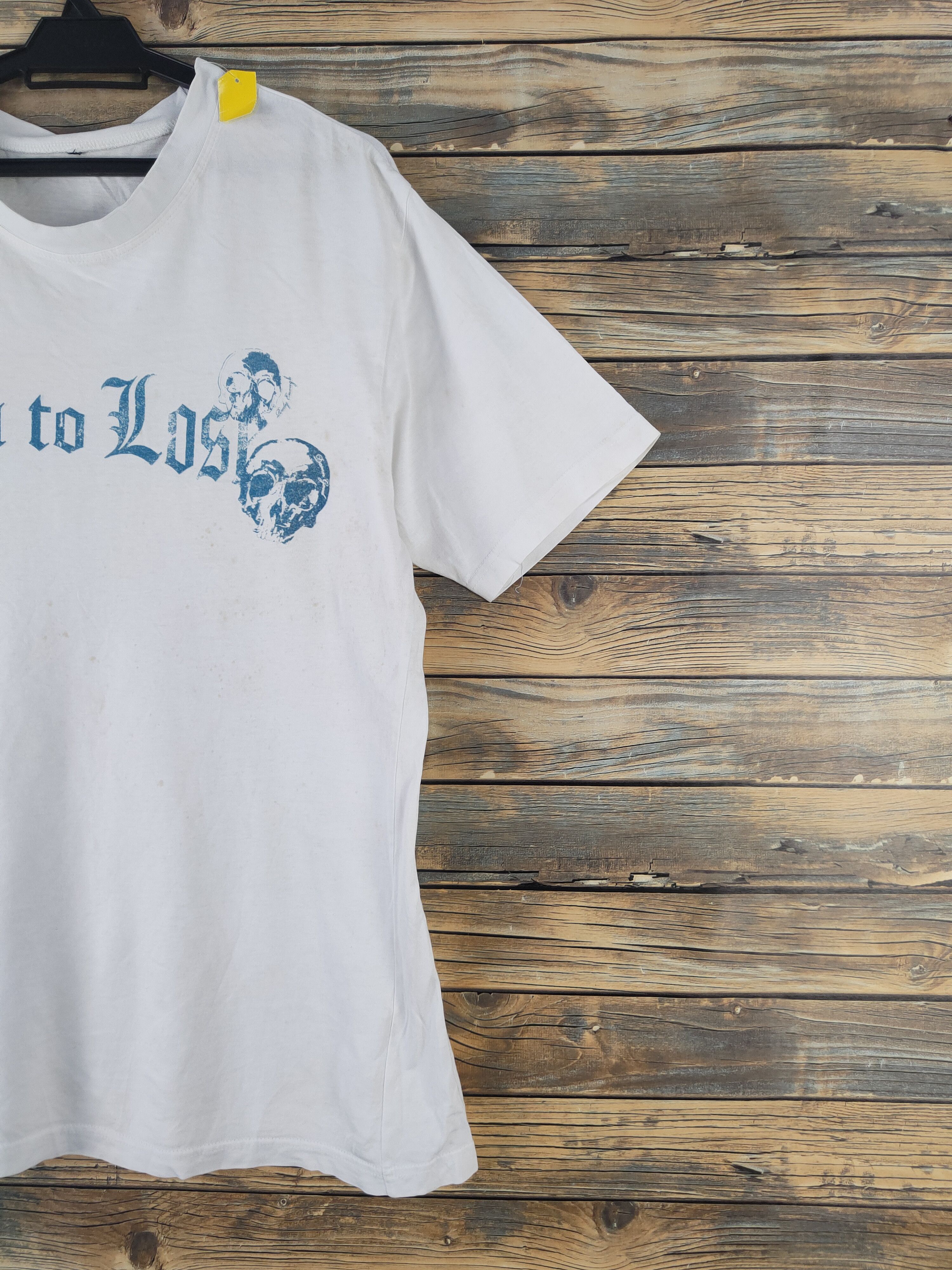 Japanese Brand DL Born To Lost Skull White Short Sleeve T-shirt #2064 Size US M / EU 48-50 / 2 - 6 Thumbnail