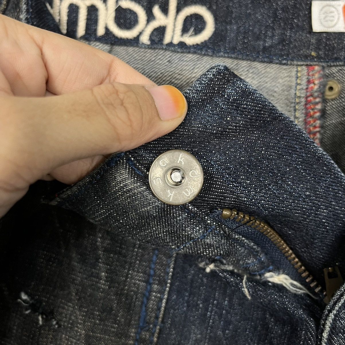 Japanese Brand Vintage Akdmks Tactical Rare Design Flare Denim Jeans Size 29" - 16 Thumbnail