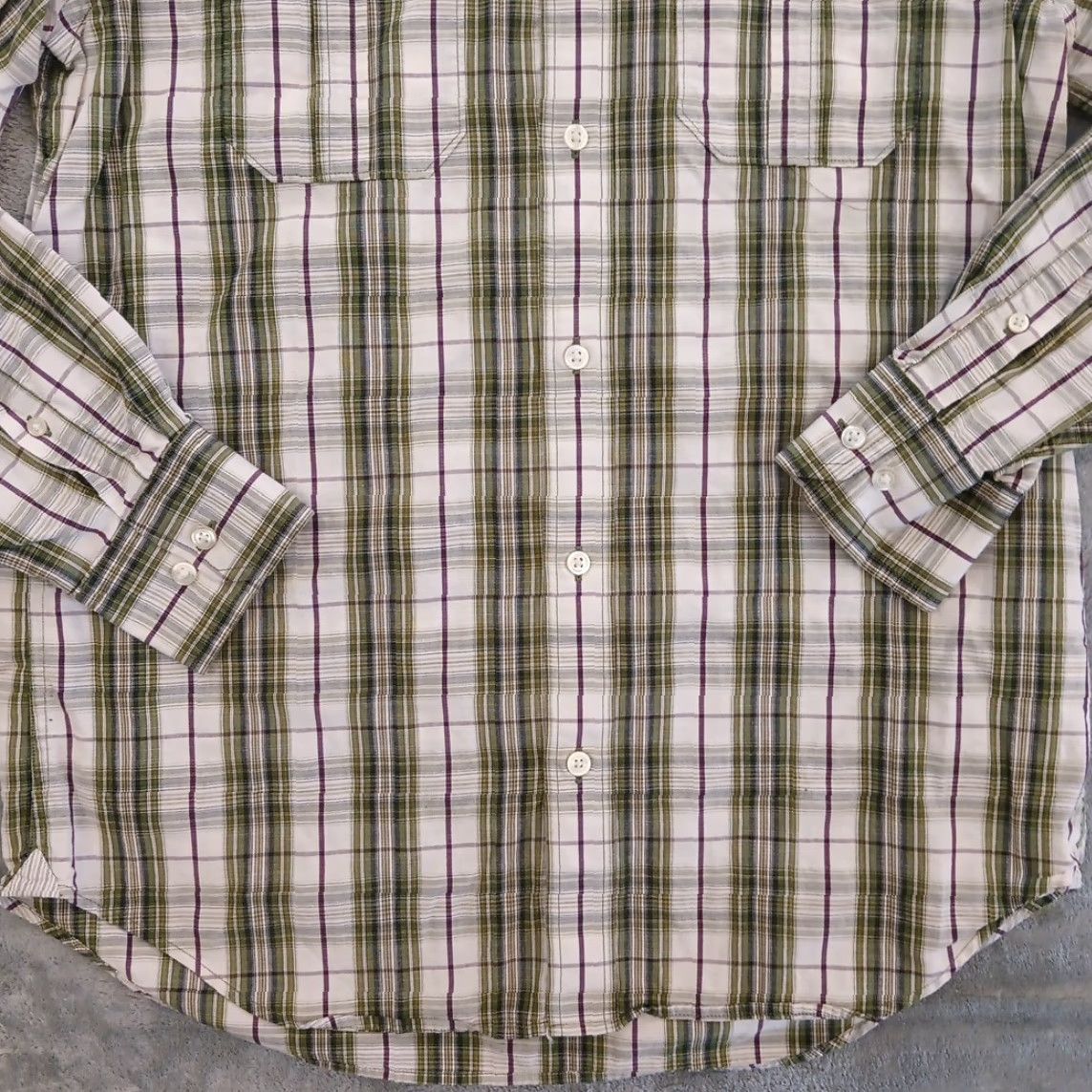 Banana Republic Banana Republic Shirt Mens Medium Green Plaid Roll Tab Long Sleeve Button Up Size US M / EU 48-50 / 2 - 3 Thumbnail