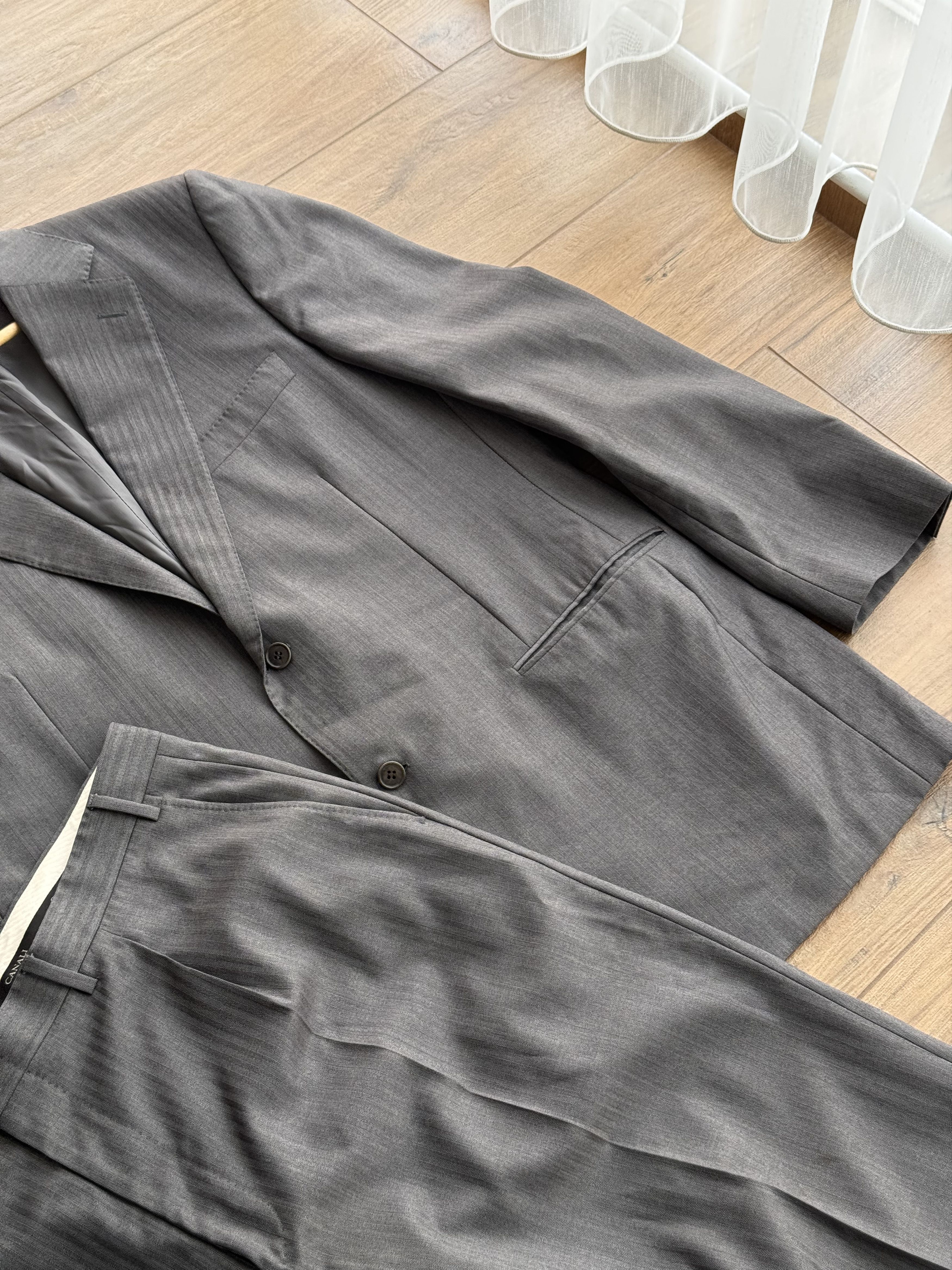 Canali × Vintage Vintage Canali Covela Luxury Pure Wool Formal Suit Size 56R Size 54R - 7 Thumbnail
