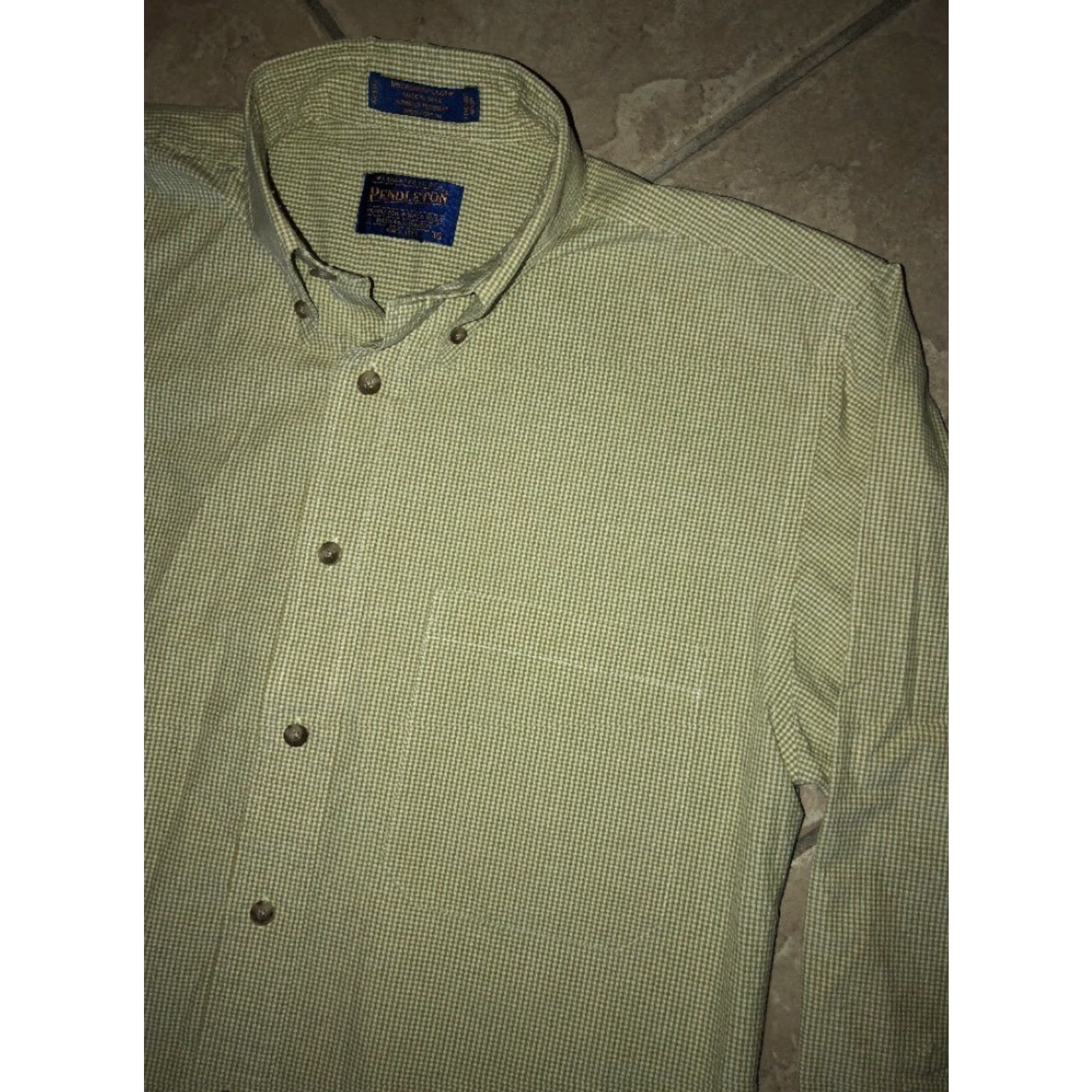 Pendleton VINTAGE Pendleton Shirt Men S Long Sleeve Checkered Plaid Wrinkle Resistant 100% Cotton EUC Size US S / EU 44-46 / 1 - 3 Thumbnail