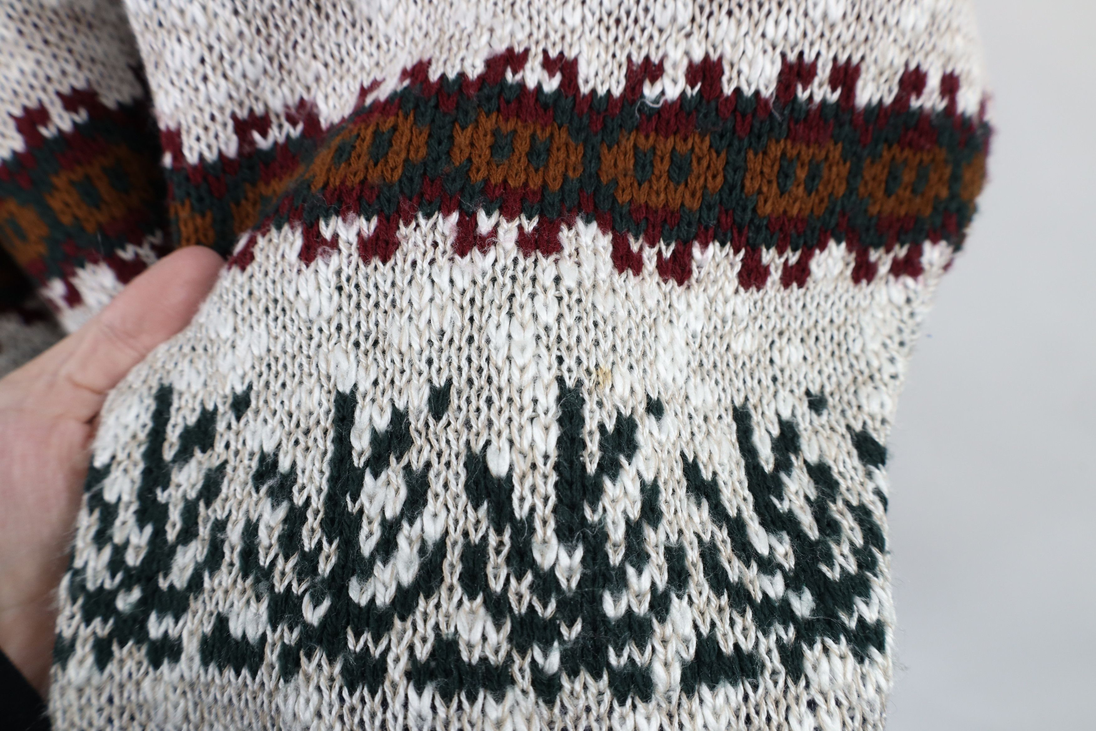 Vintage Vintage 90s Streetwear Fair Isle Knit Crewneck Sweater USA Size US XL / EU 56 / 4 - 6 Thumbnail