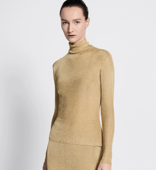 Dior o1w1db11225 424S30 Turtleneck Sweater in Gold Size XL / US 12-14 / IT 48-50 - 4 Thumbnail