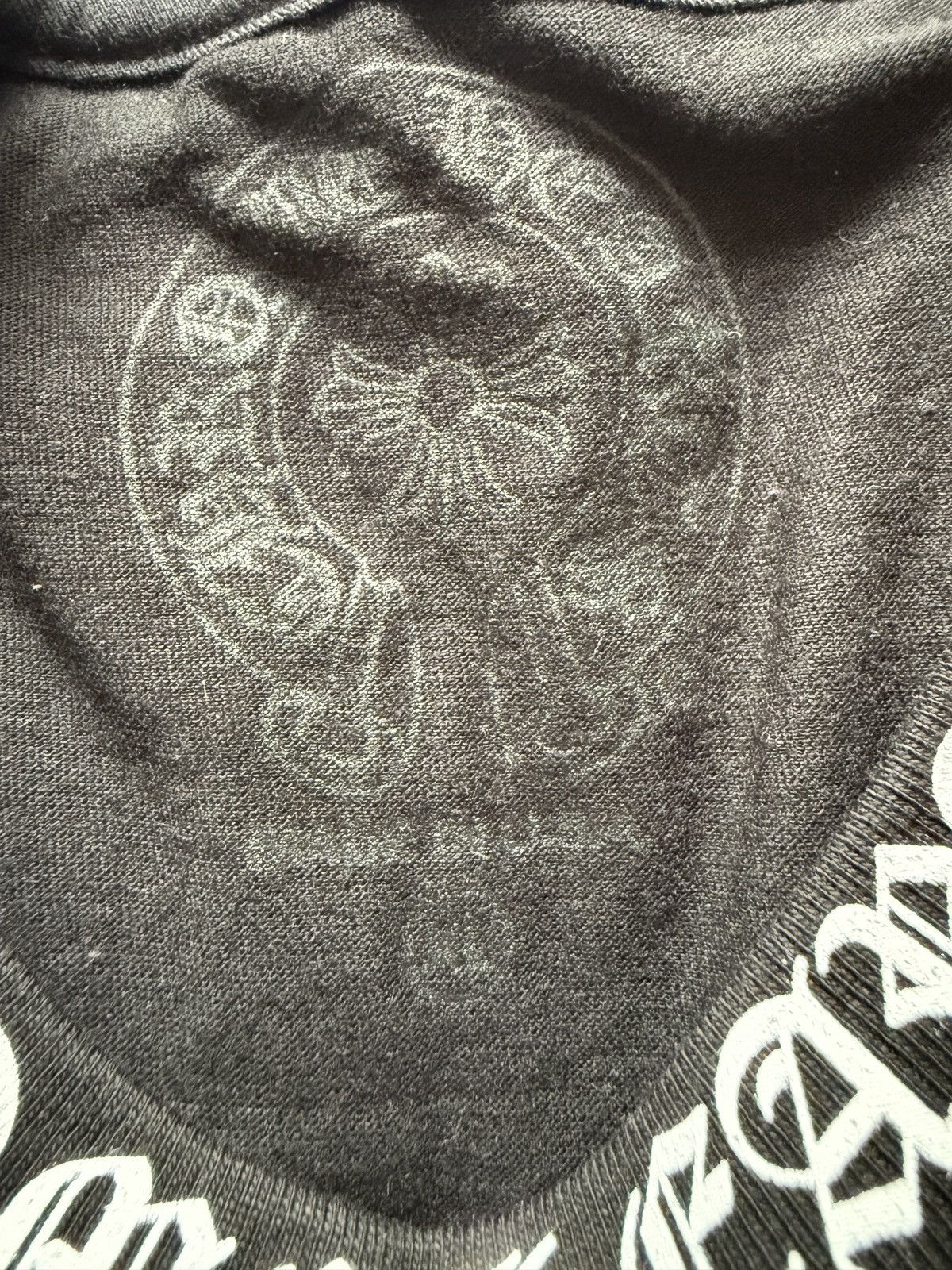 Chrome Hearts Chrome Hearts White Print Black Neck Logo Tee Size US XL / EU 56 / 4 - 5 Thumbnail