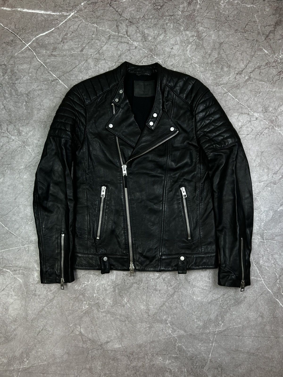 Leather Motorcycle Jacket All Saints Jasper Leather Jacket - Main Image