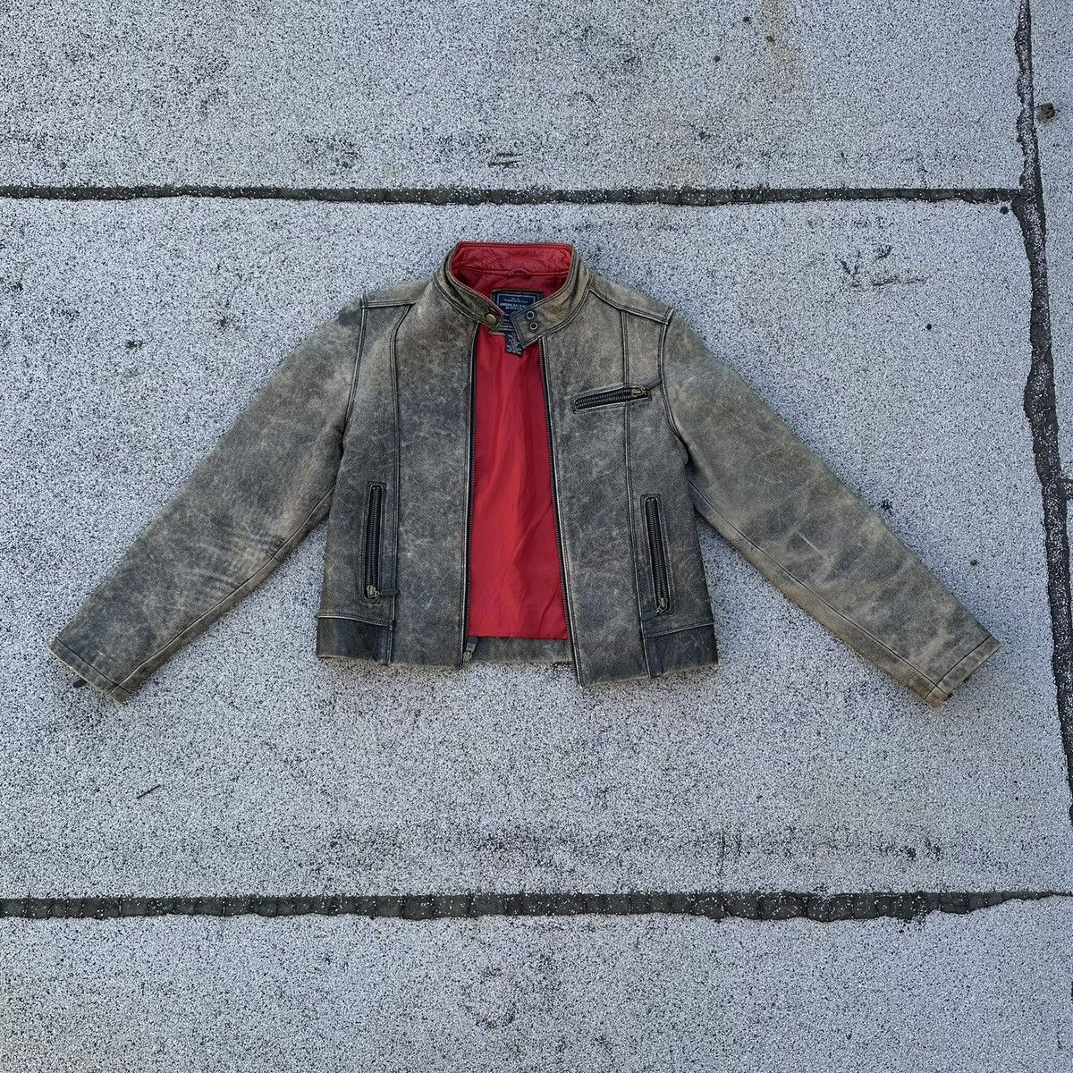 American Eagle Outfitters Distressed leather jacket Size S / US 4 / IT 40 - 6 Thumbnail