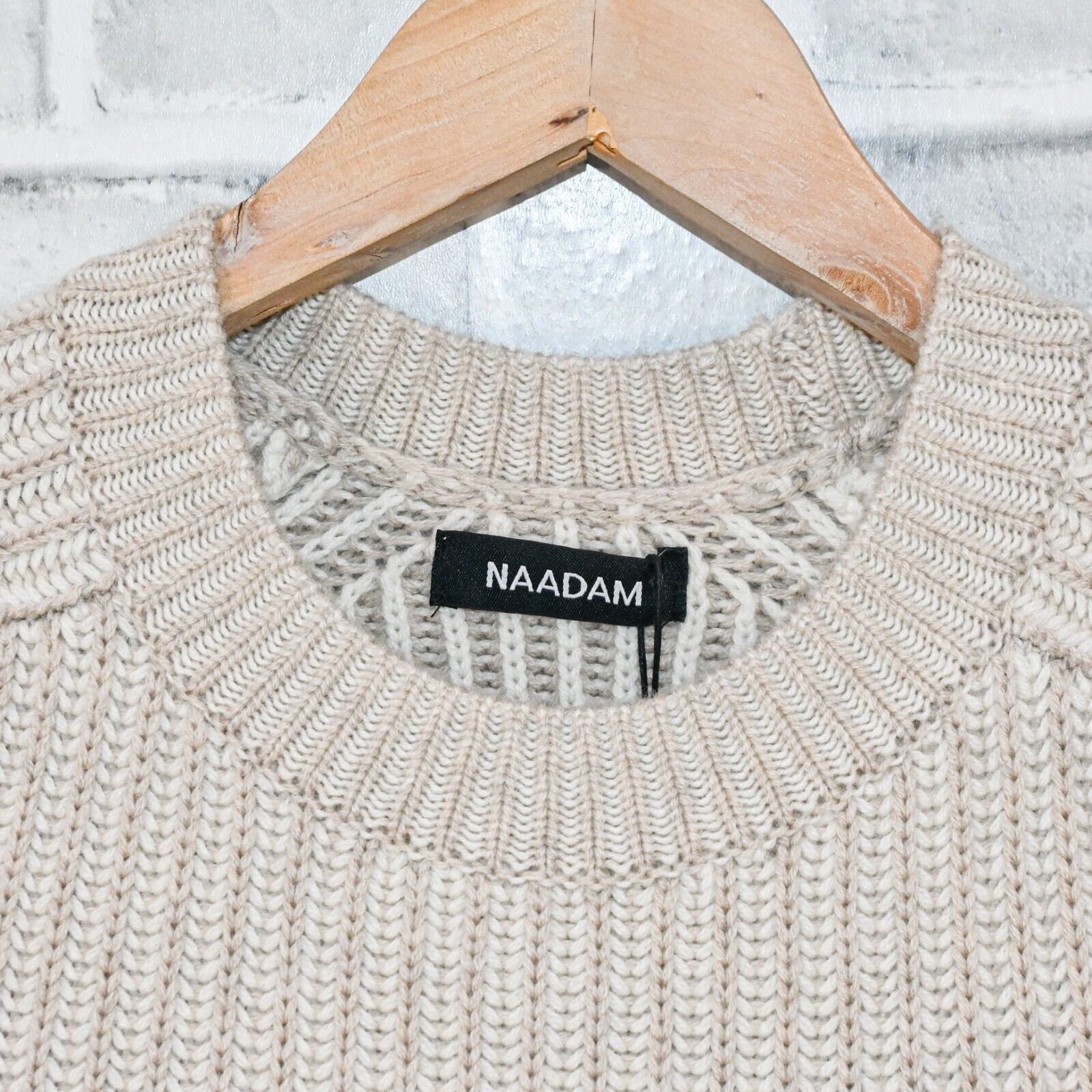 NAADAM NAADAM Women's Cashmiro Ribbed Crewneck Sweater in Oatmeal Size S / US 4 / IT 40 - 4 Thumbnail