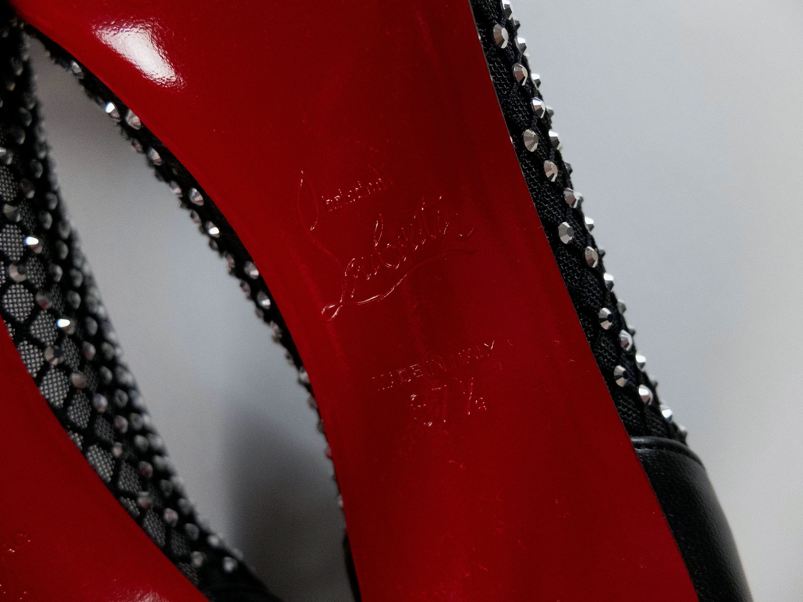 Christian Louboutin CHRISTIAN LOUBOUTIN Apostropha Mesh Strass black pumps 37.5 Size US 7.5 / IT 37.5 - 10 Thumbnail