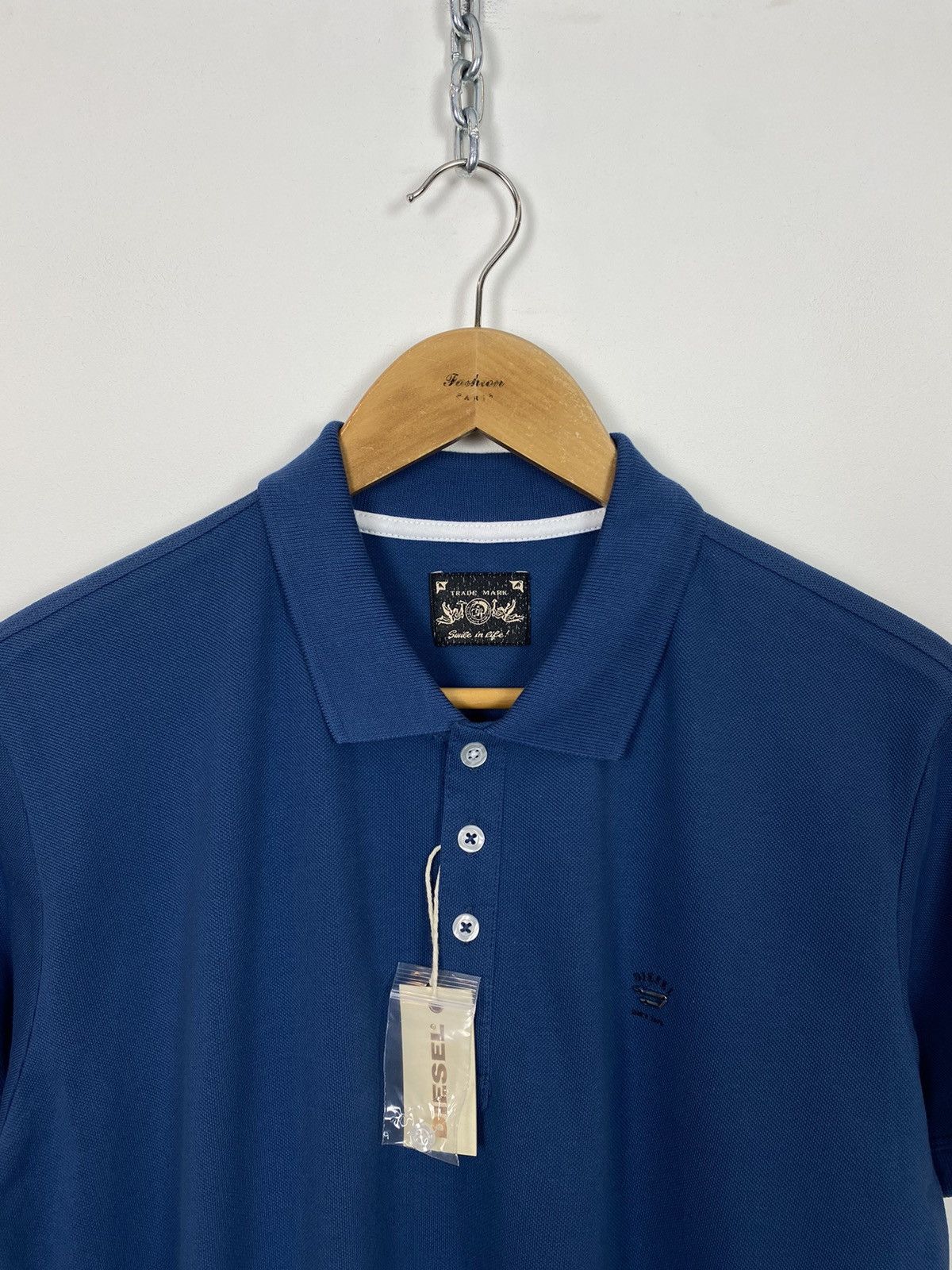 Diesel NEW Diesel T-Yahei Short Sleeve Polo Shirt Size XL Blue Top Size US XL / EU 56 / 4 - 2 Thumbnail