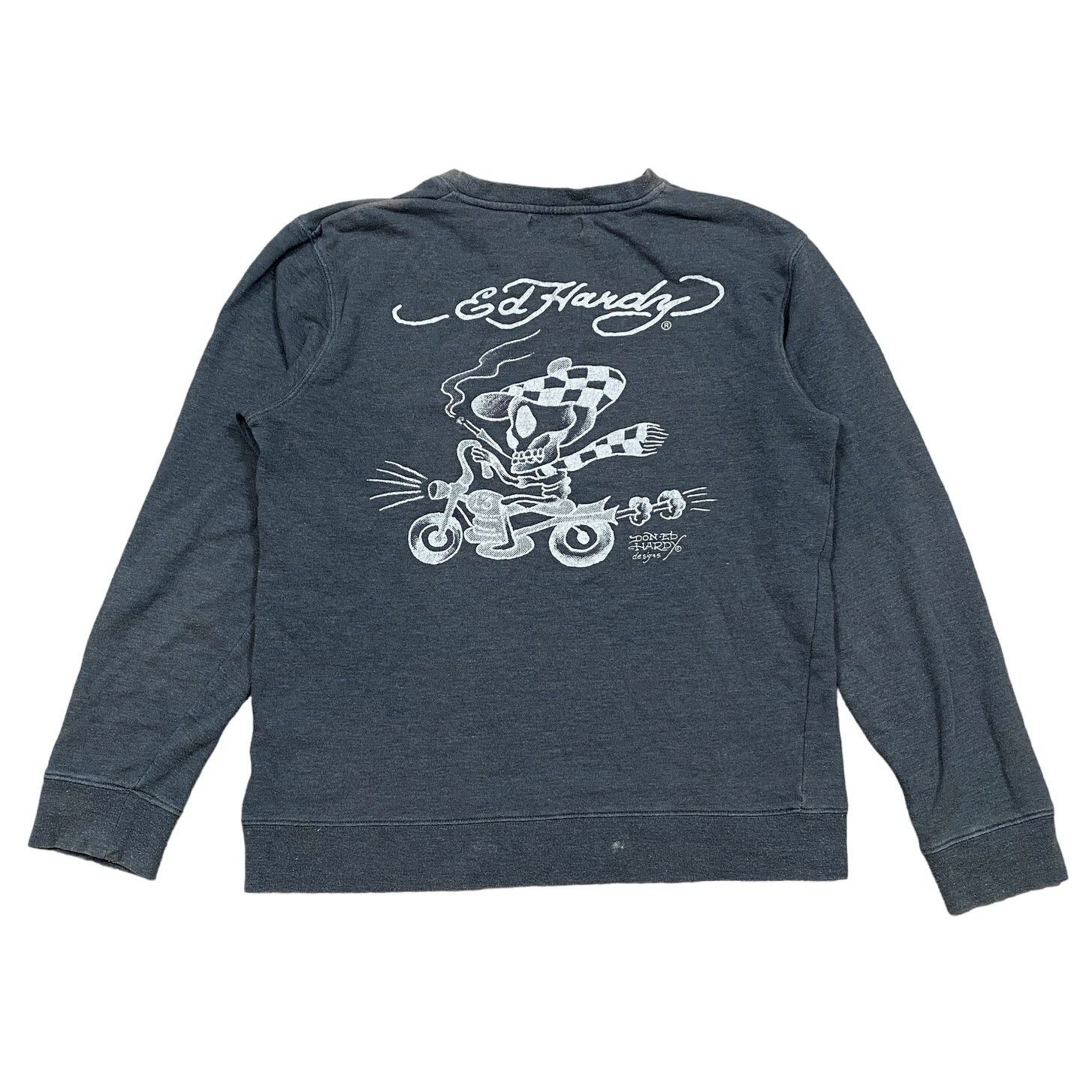 Don Ed Hardy Peace Projects Crewneck Sweatshirt Men's L Y2K