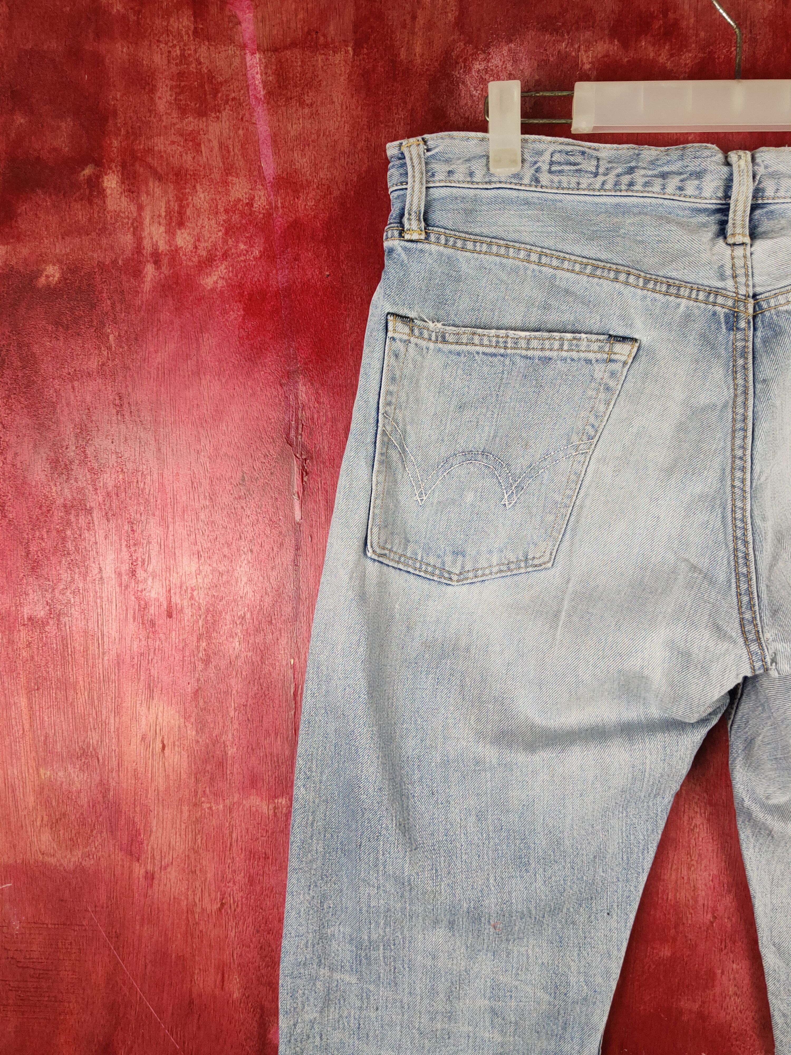 Edwin Edwin Blue Faded Distressed Ripped Jeans #S1636 Size US 31 - 11 Thumbnail