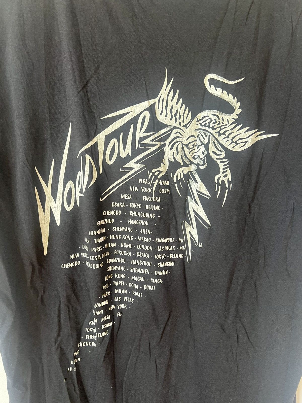 Givenchy Black Givenchy World Tour T-shirt Size US L / EU 52-54 / 3 - 3 Thumbnail
