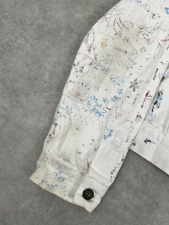Versace Versace Royal Erased White Denim Jacket Size US S / EU 44-46 / 1 - 14 Thumbnail