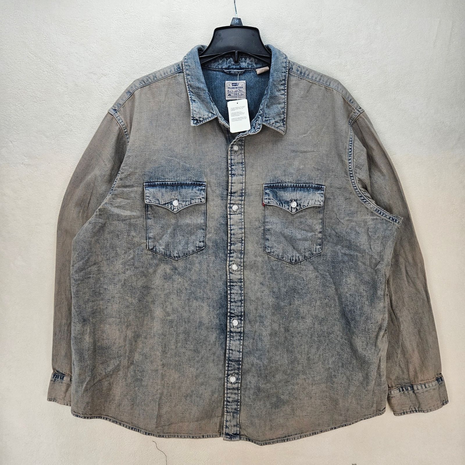 Levi's LEVI'S MEN'S XXL RARE DISTRESSED RELAXED WESTERN SHIRT NWT Size US XXL / EU 58 / 5 - 1 Thumbnail