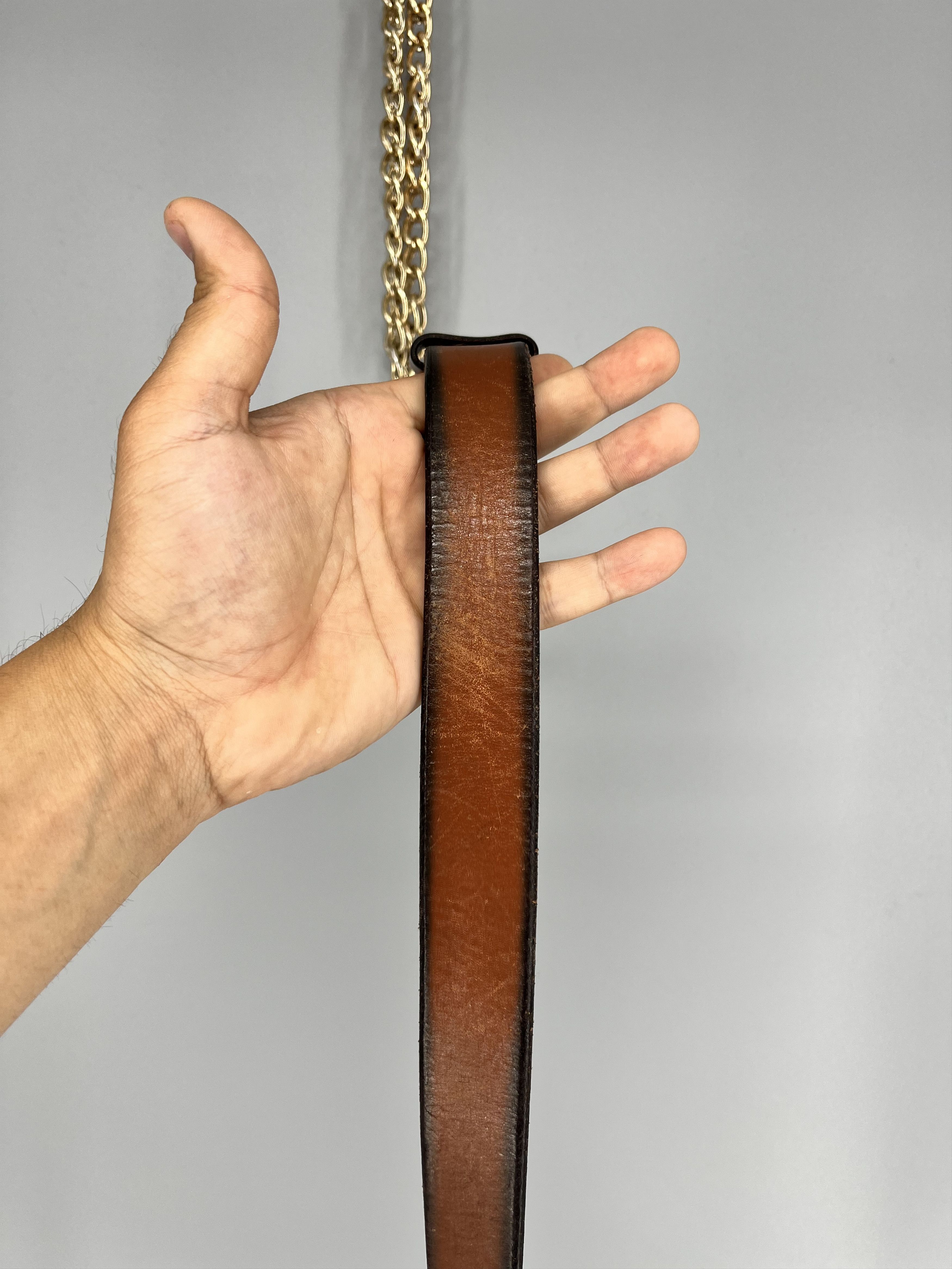 Polo Ralph Lauren Vintage Polo Ralph Lauren Belt Brown Leather RRL 38 Small US Size 38 - 4 Thumbnail