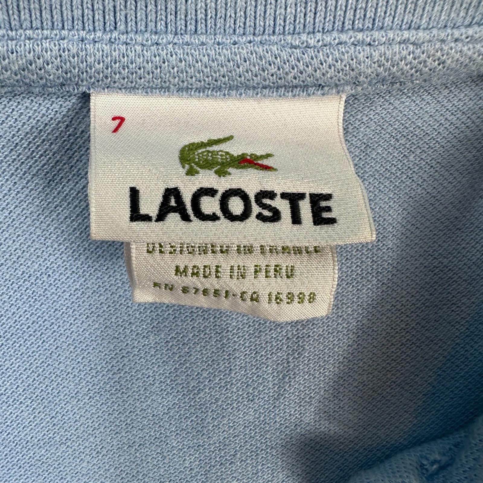 Lacoste Lacoste Mens Polo Shirt 7 (XXL)Made in Peru Light Blue Size US XXL / EU 58 / 5 - 4 Thumbnail