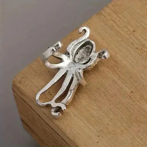 Sterling Silver Silver Octopus Ear Cuff (1pairs） Size ONE SIZE - 3 Thumbnail