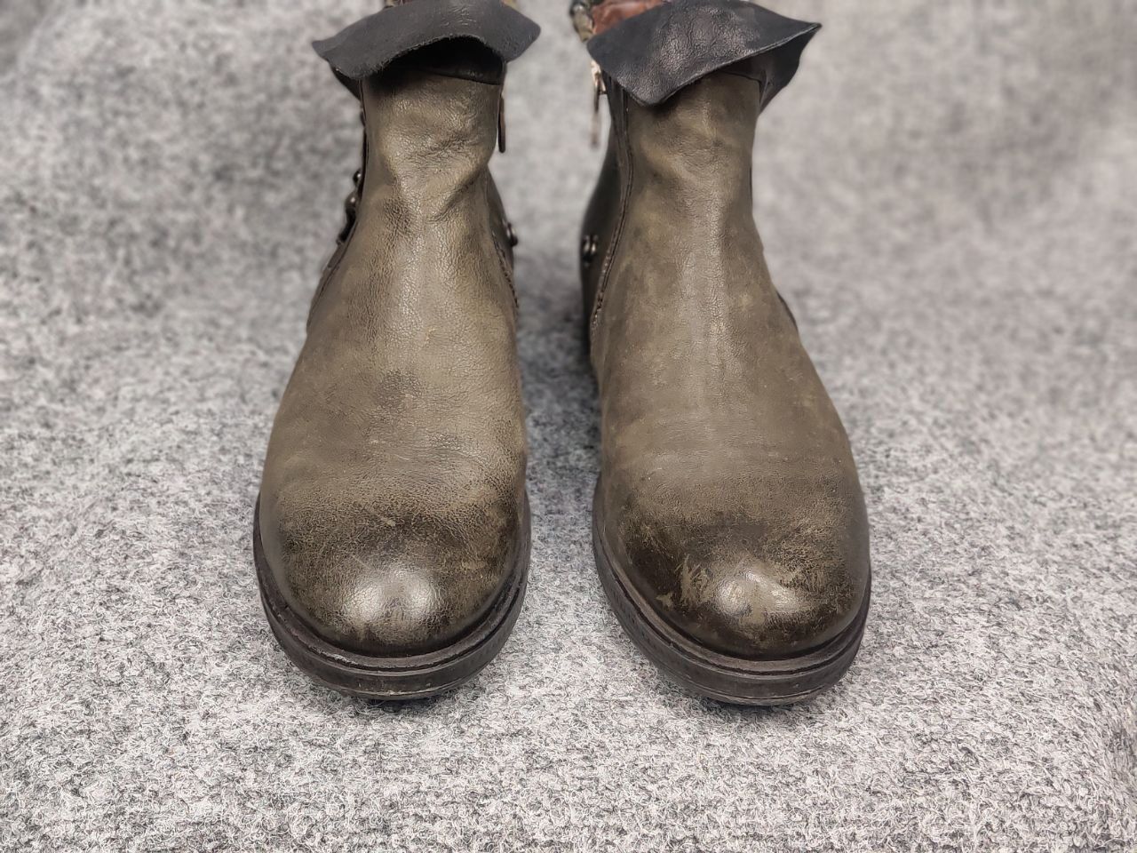 A.S.98 A.S.98 Airstep Design Swamp green Ankle Zip Leather Boots Size US 10 / IT 40 - 8 Thumbnail